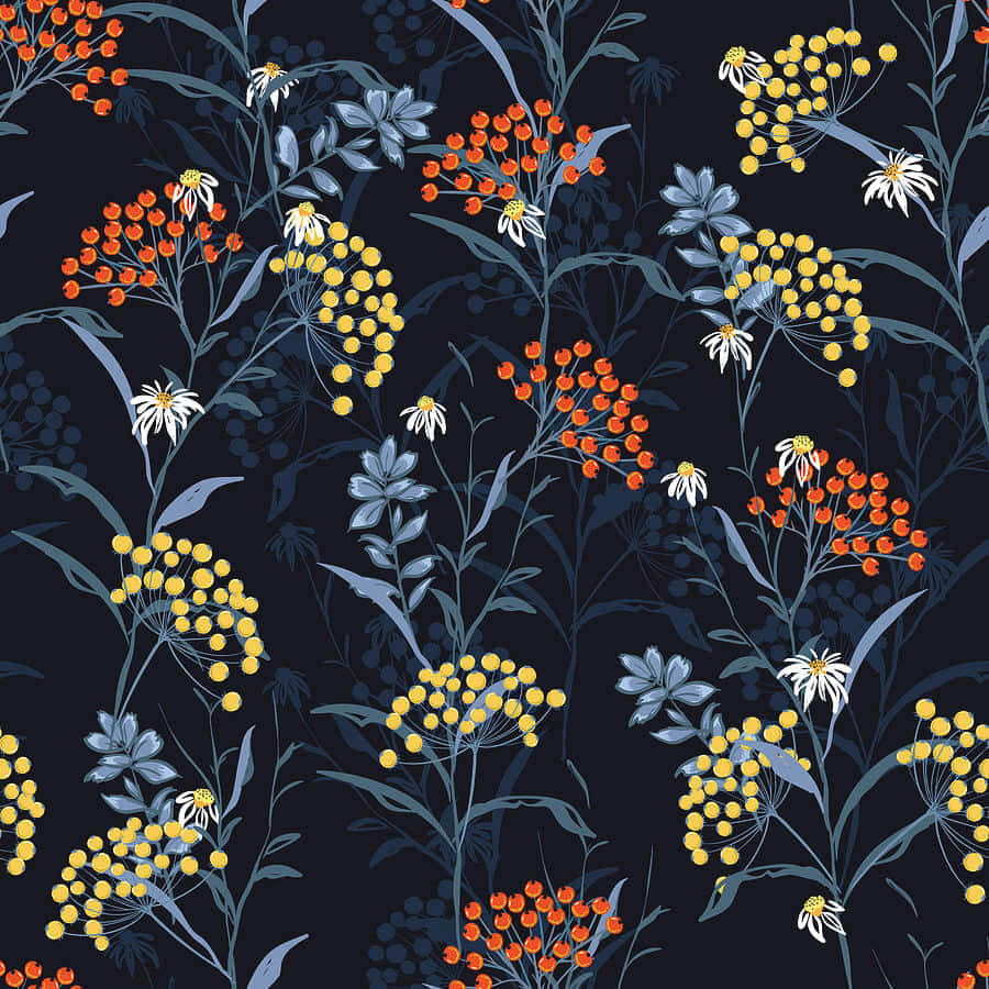 Fondo Floral Oscuro Cautivador Fondos de pantalla