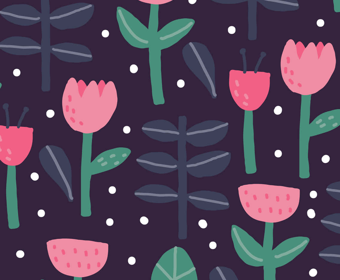 Fondo Floral Oscuro Encantador Fondos de pantalla