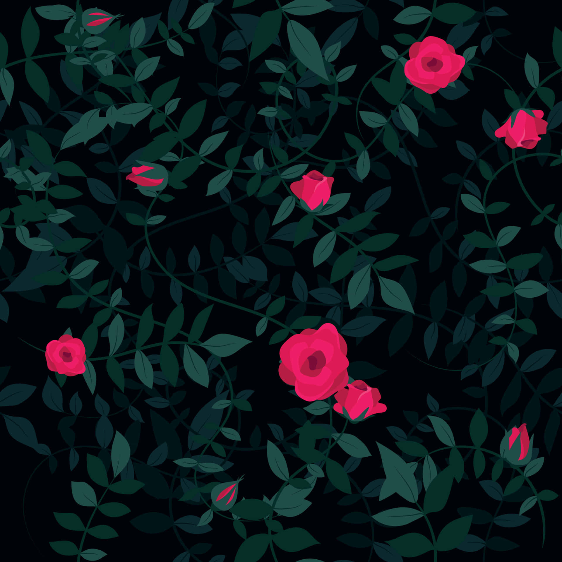 Fondo Floral Oscuro Encantador Fondos de pantalla
