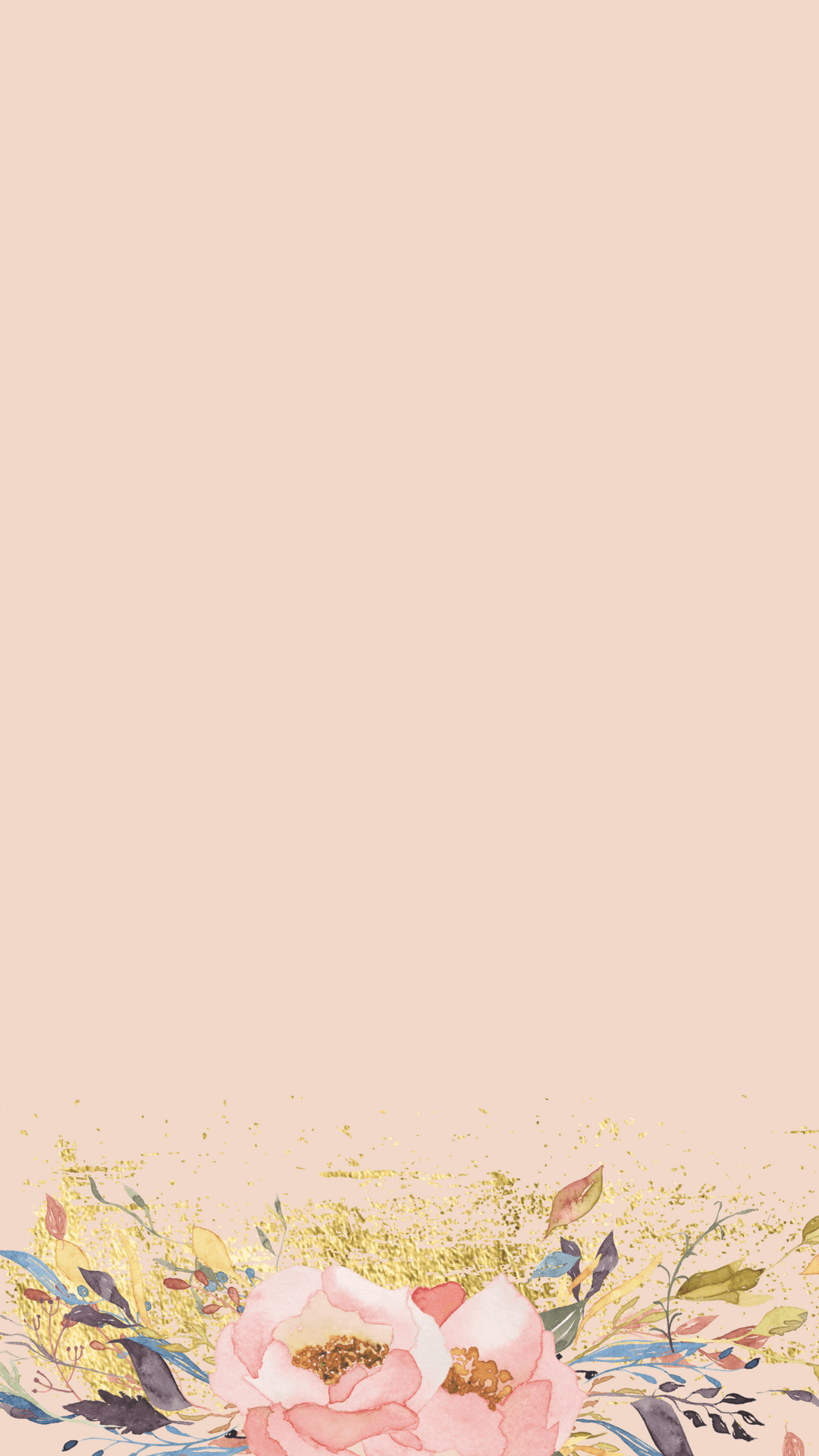 fondo floral rosa con hojas doradas Fondos de pantalla