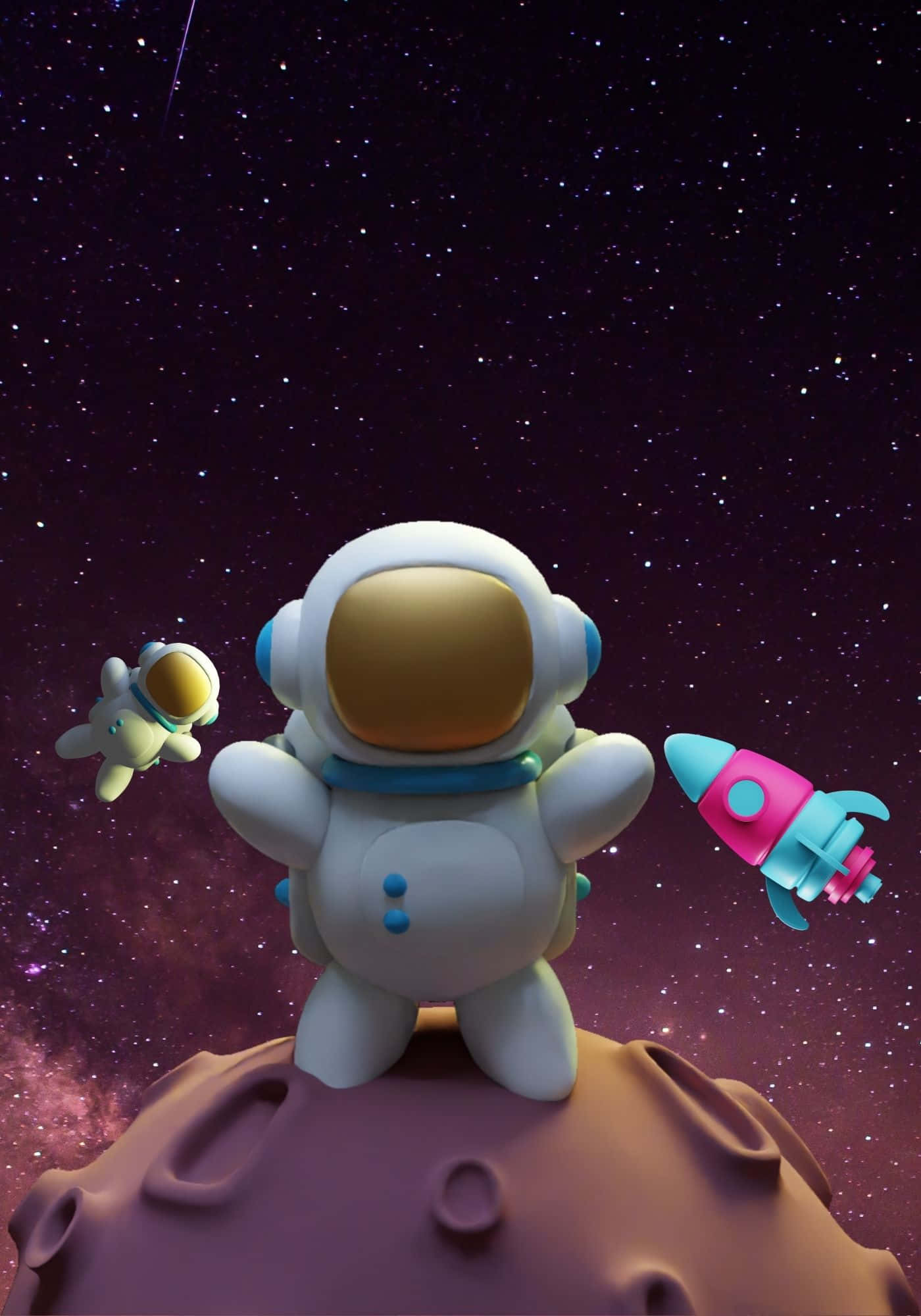 Fondo genial de astronauta 3D en el espacio Fondos de pantalla