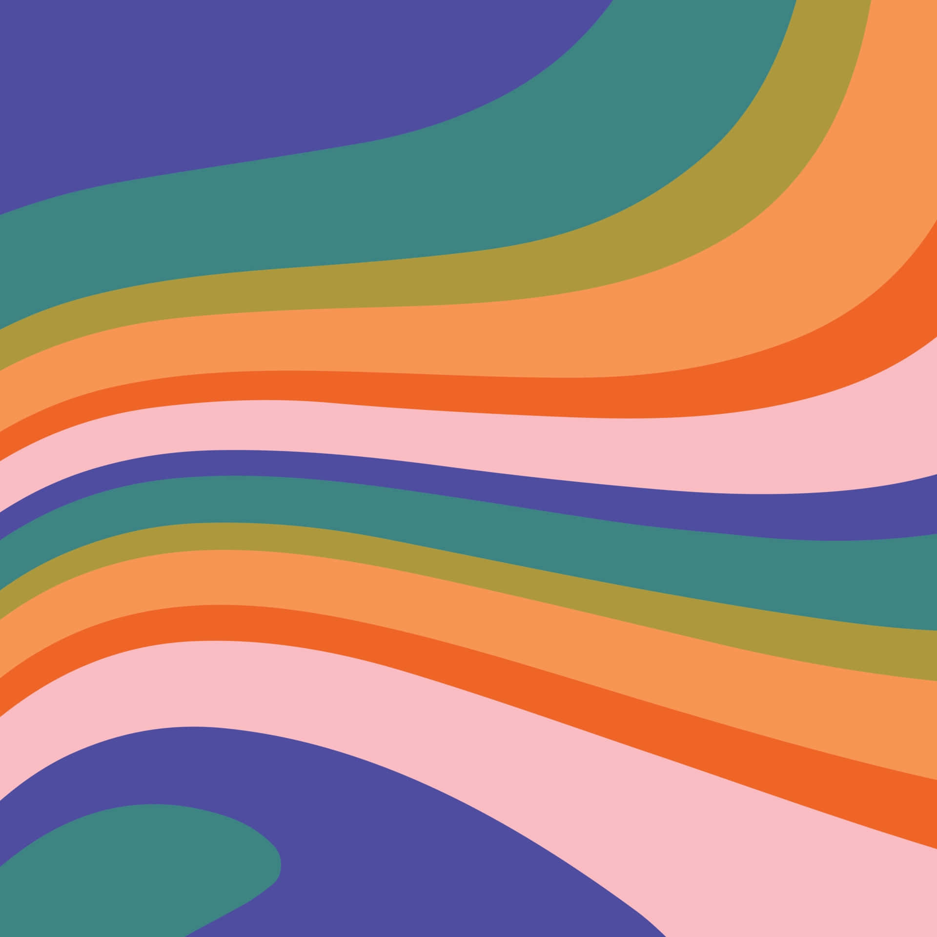 Fondo Groovy de los 70 con Diseño Colorido y Formas Fondos de pantalla