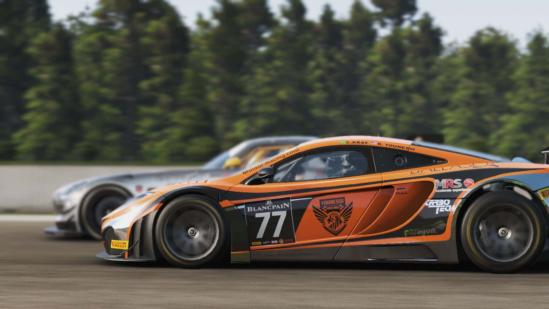 Fondo HD de Project Cars con McLaren 12C naranja Fondos de pantalla