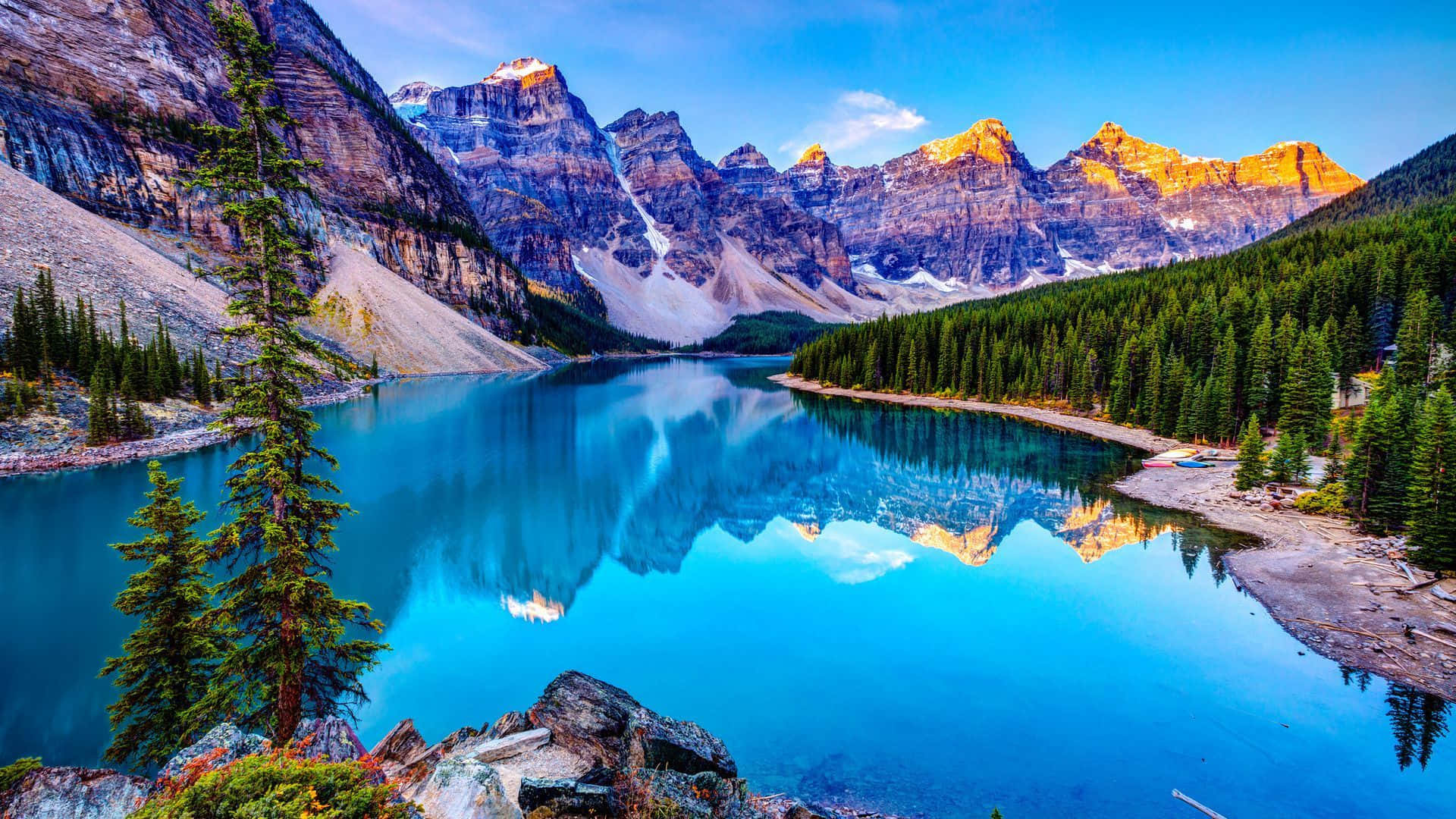 Fondo HD del Lago Moraine en Canadá Fondos de pantalla