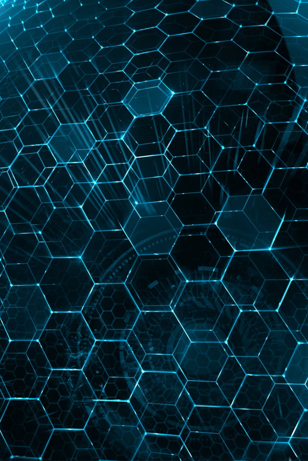 Fondo Hexagonal Azul para iPhone 4s Fondos de pantalla