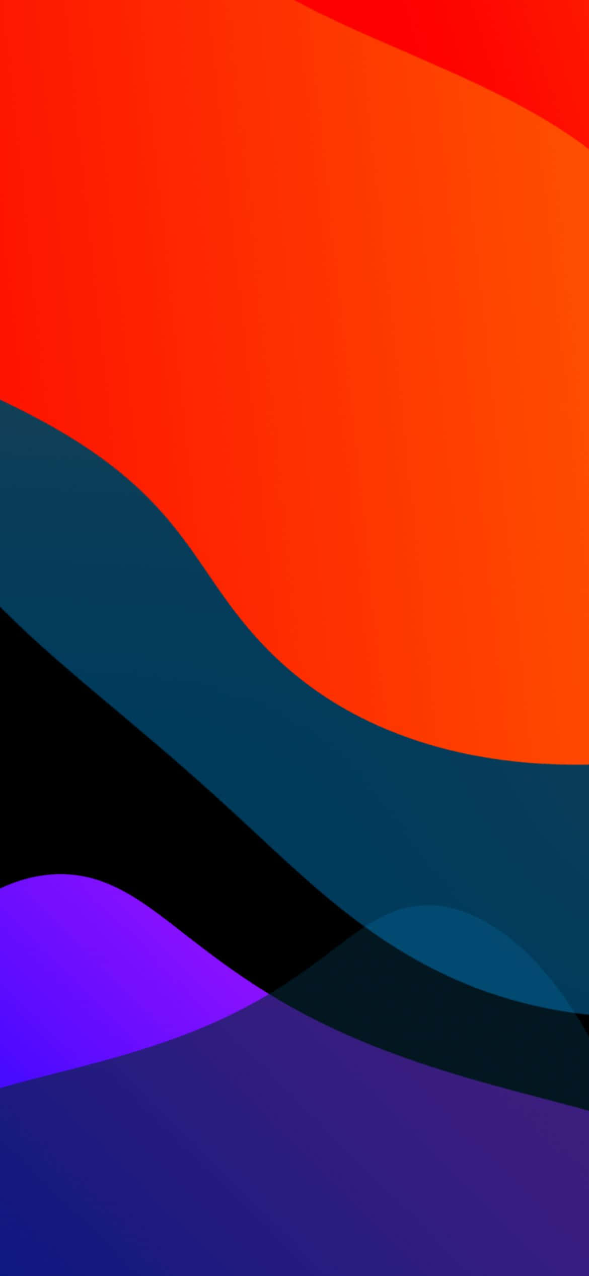 Fondo iOS 13 naranja y azul Fondos de pantalla