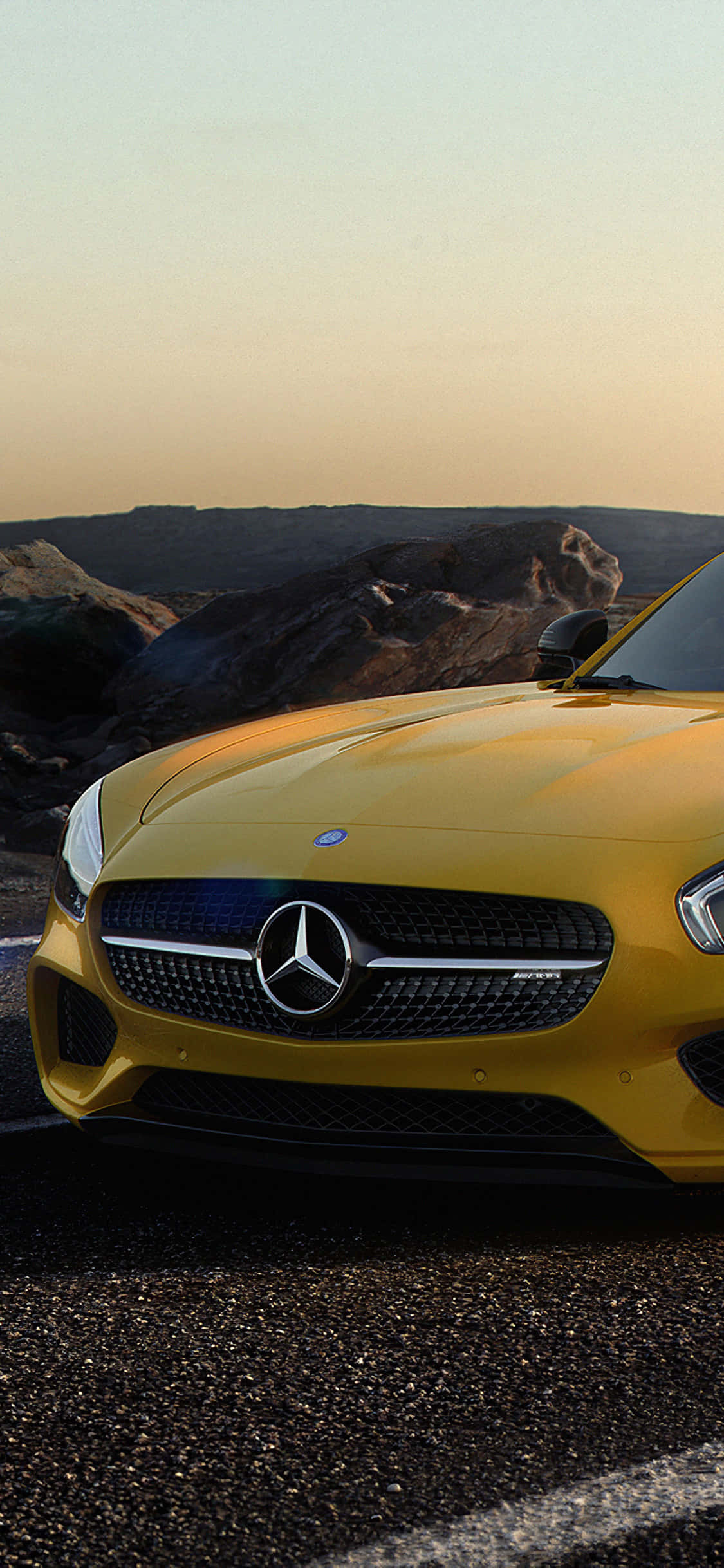 Fondo iPhone X Amg Gt-r con morro amarillo AMG GT Fondos de pantalla