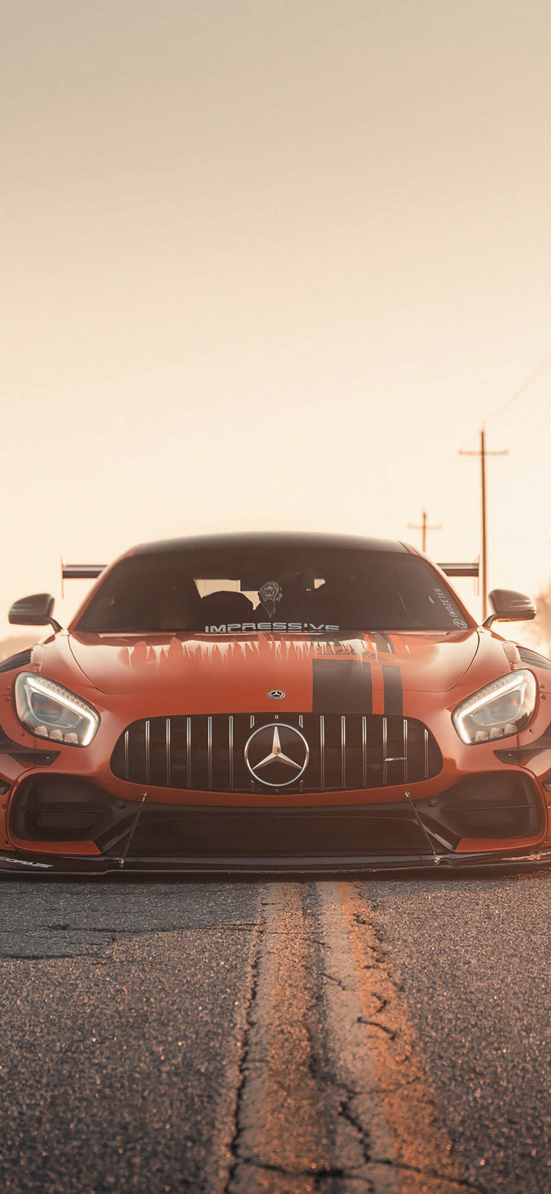 Fondo iPhone X Amg Gt-r Frente Naranja AMG GT Fondos de pantalla