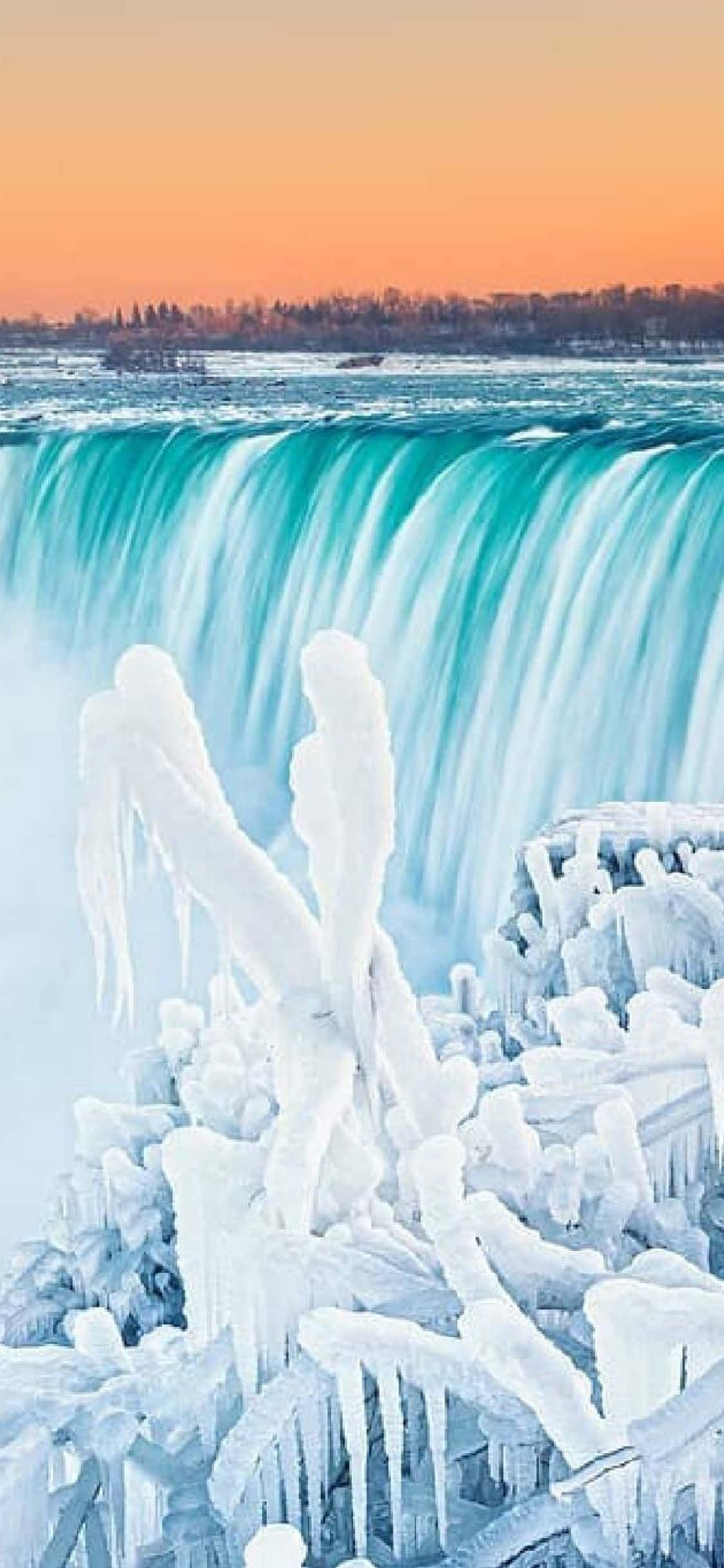 Fondo iPhone X Cataratas del Niágara Congeladas Fondos de pantalla