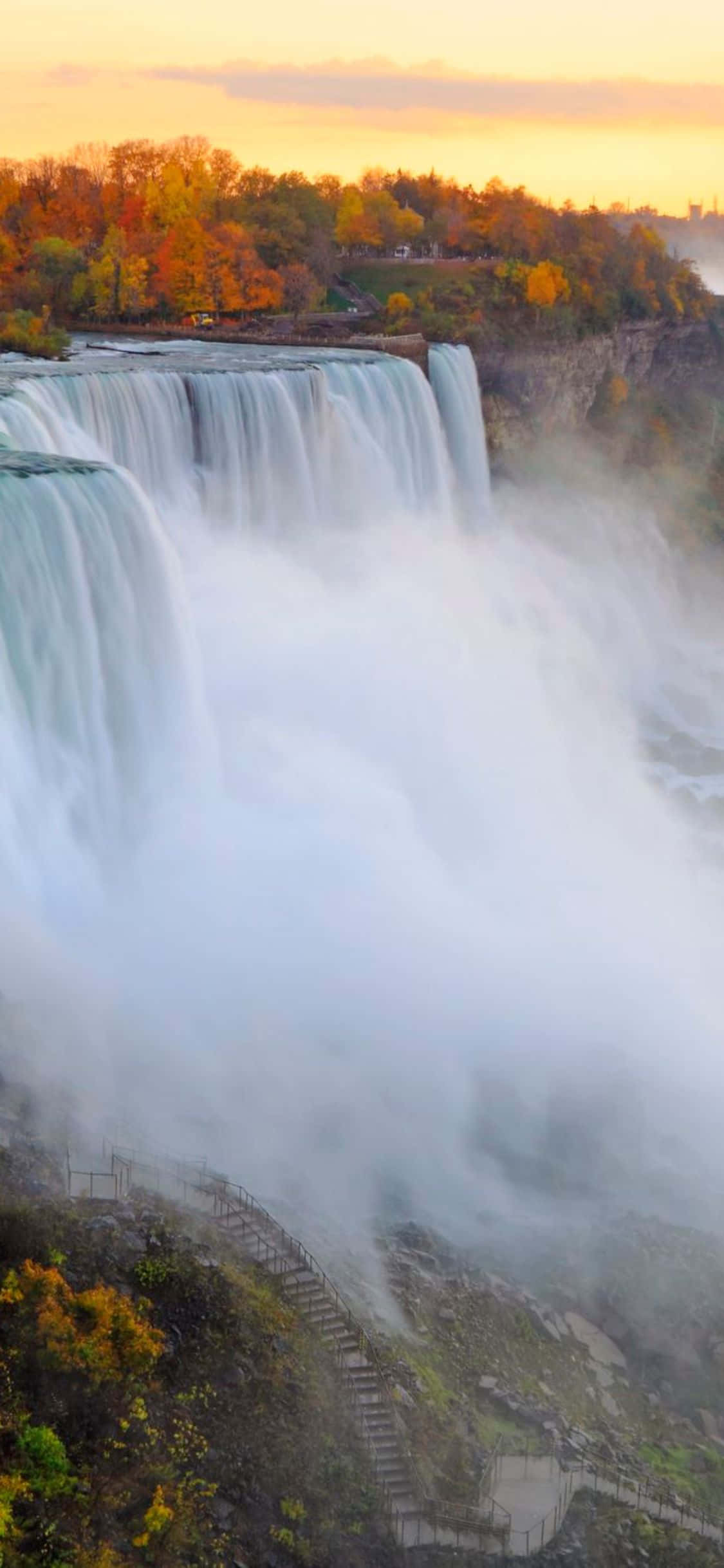Fondo iPhone X Cataratas del Niágara en Otoño Fondos de pantalla