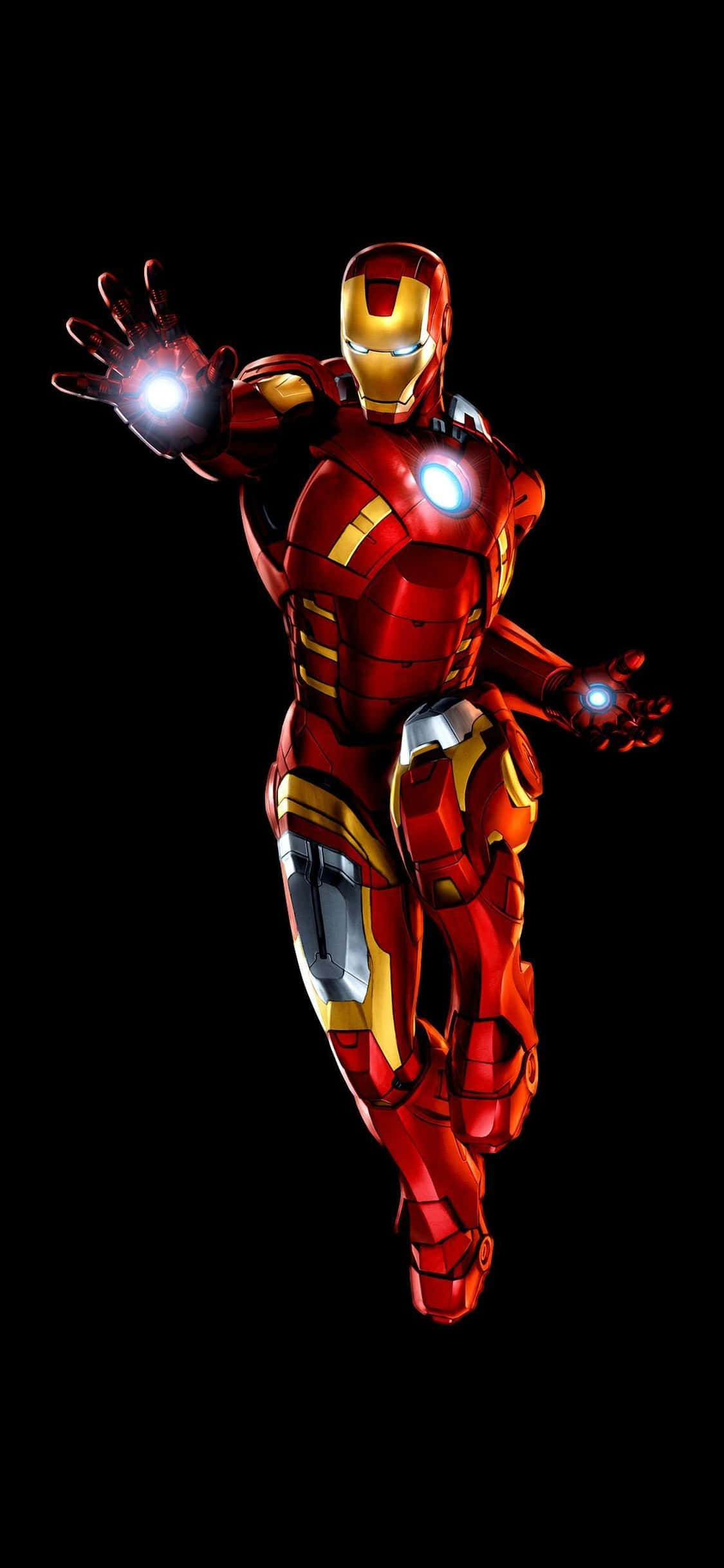 Fondo iPhone X de Iron Man Apuntando sus Blasters Fondos de pantalla