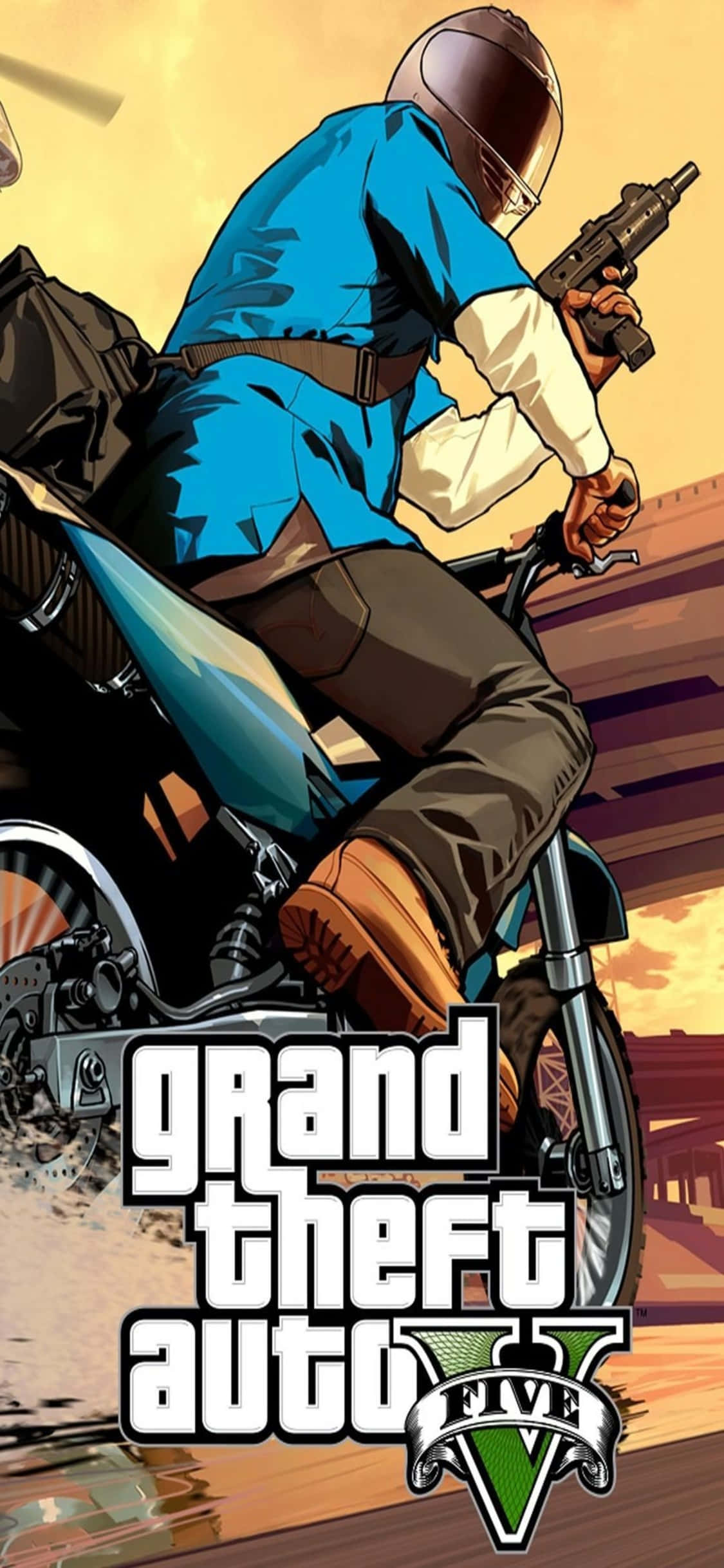 Fondo iPhone X Grand Theft Auto V y Motocicleta Fondos de pantalla