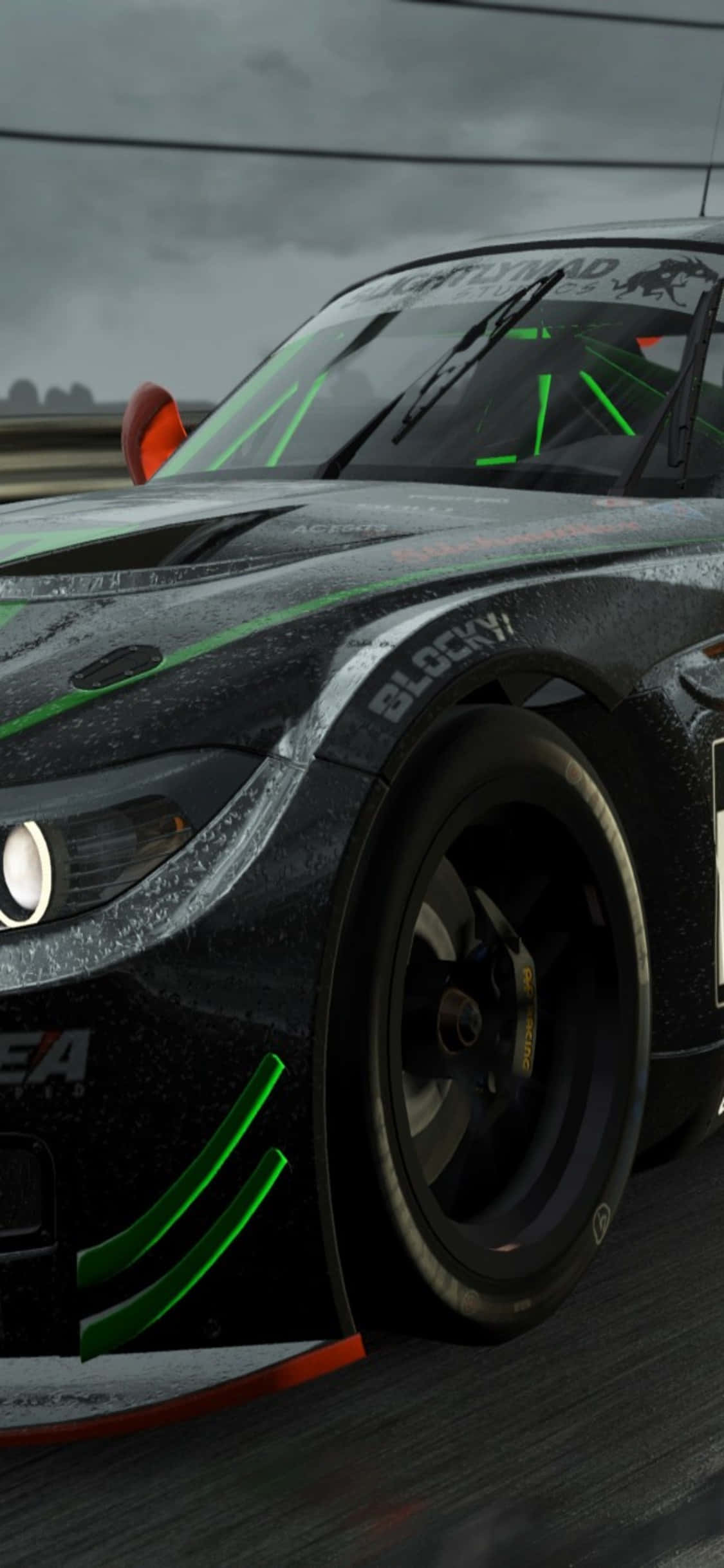 Fondo iPhone X Project Cars BMW Z4 GT3 (E89) negro brillante Fondos de pantalla