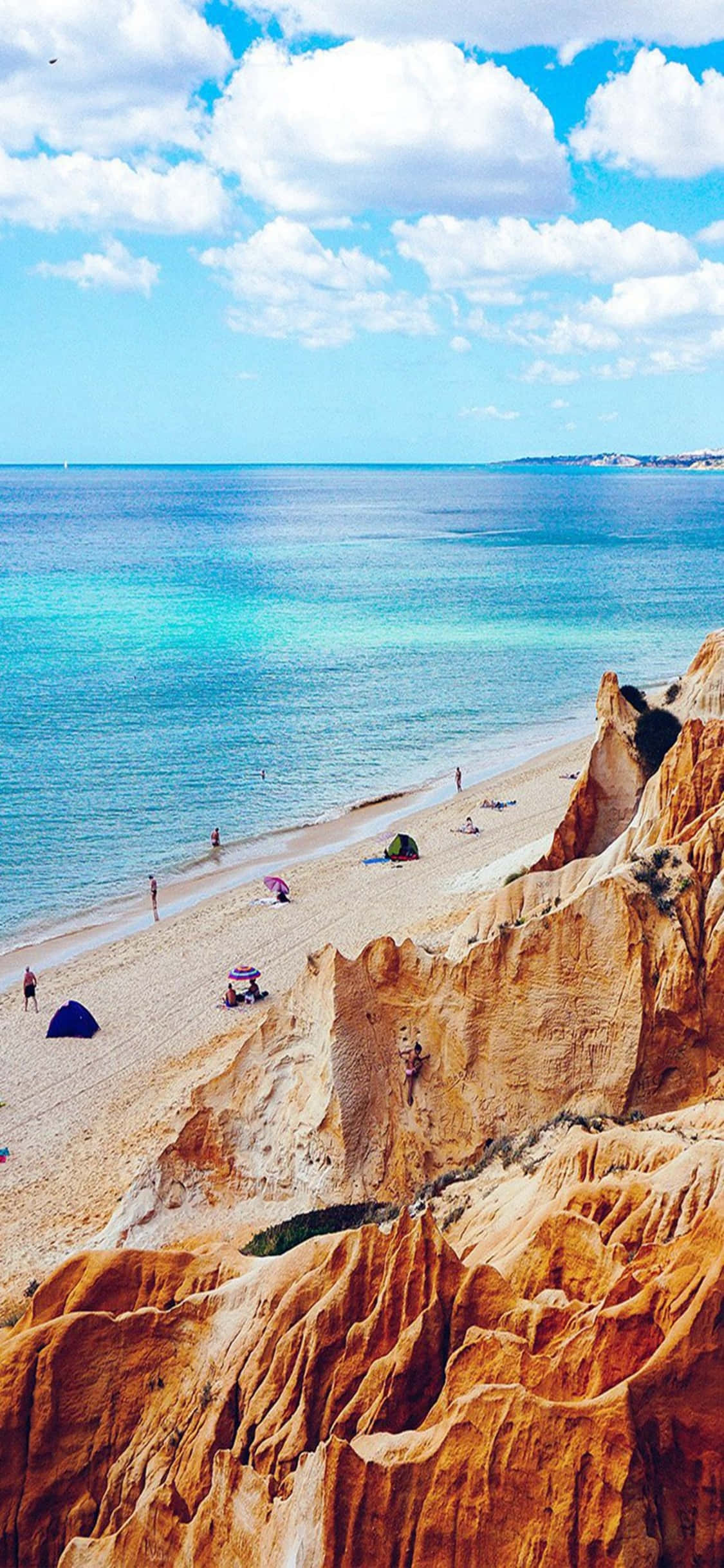 Fondo iPhone XS de Campamento en la Playa Fondos de pantalla