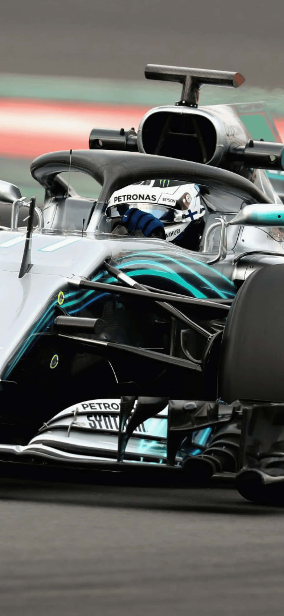 Fondo iPhone Xs F1 2018 blanco y azul Fondos de pantalla