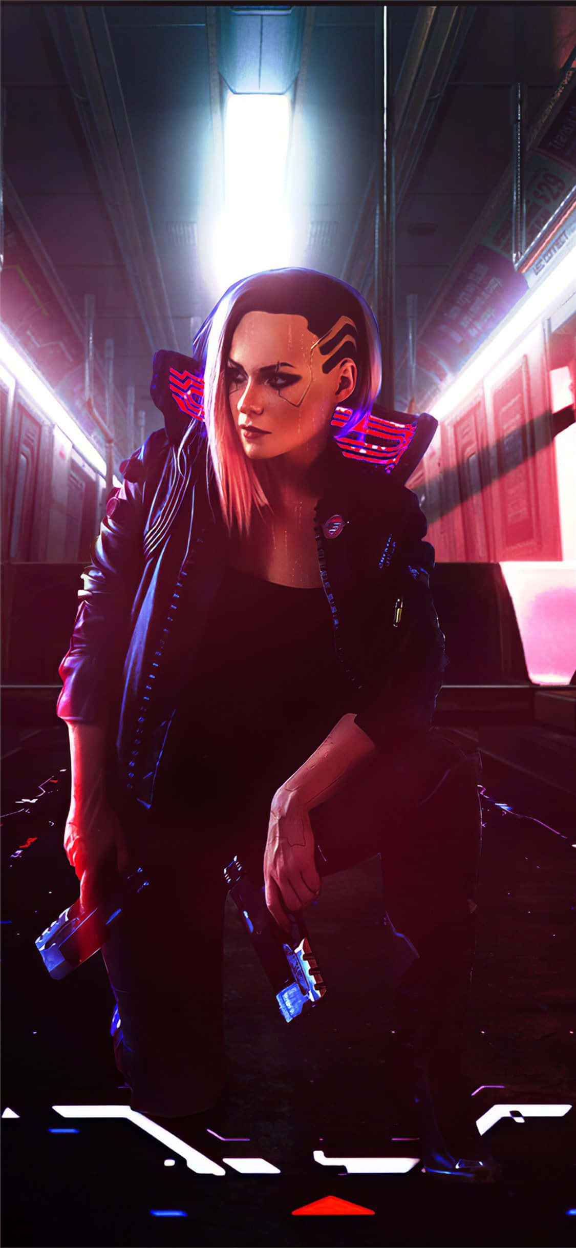 Fondo iPhone XS Max Cyberpunk 2077 Protagonista Valerie Fondos de pantalla