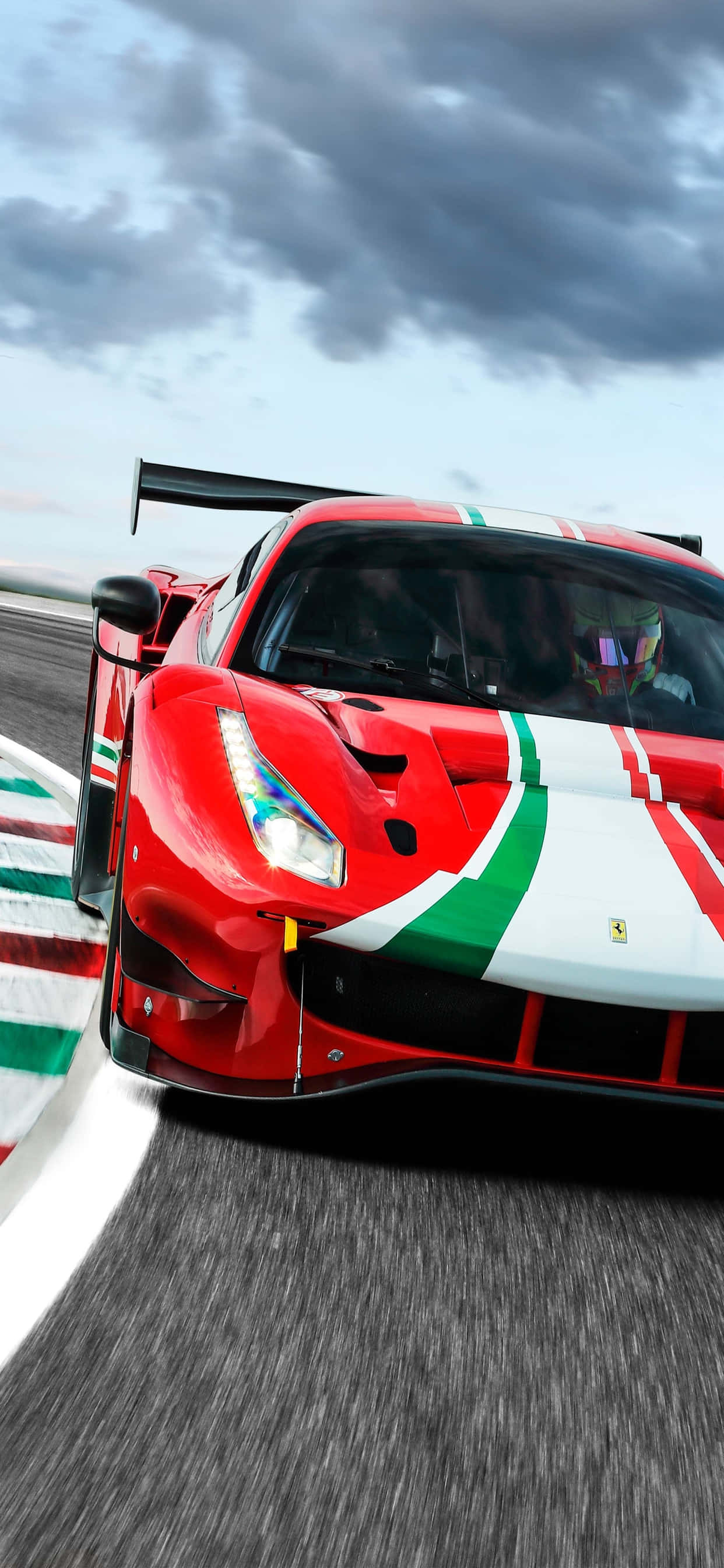 Fondo iPhone Xs Max Ferrari Ferrari 488 GT3 en la Pista Fondos de pantalla