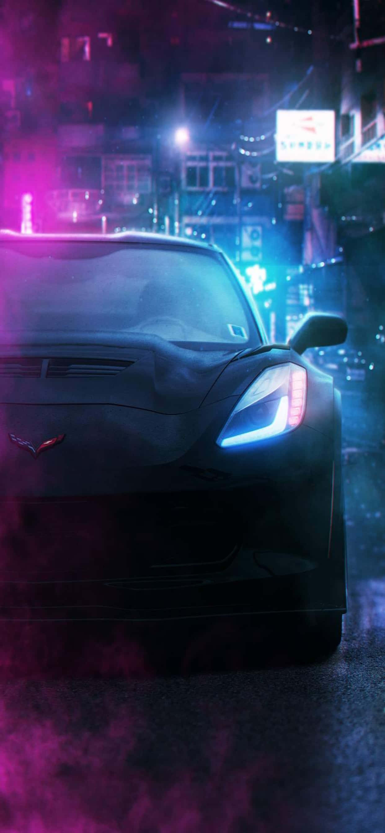Fondo iPhone Xs Max Ferrari Negro Humo Púrpura Fondos de pantalla