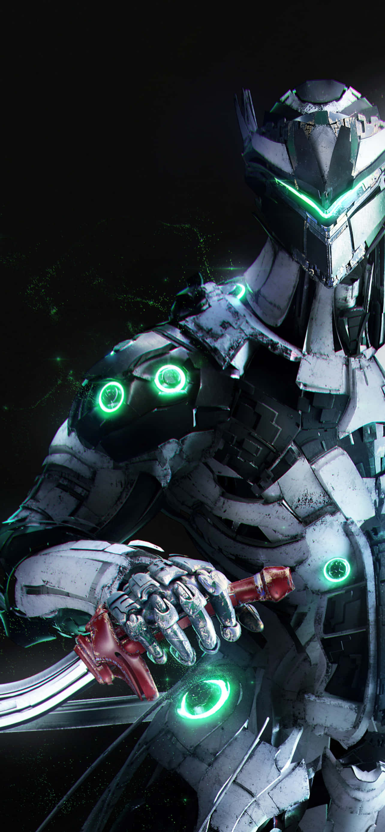 Fondo de Overwatch para iPhone XS Max con Genji traje metálico Fondos de pantalla