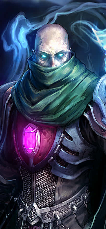 Fondo iPhone Xs Runescape con Nómada y gema púrpura brillante Fondos de pantalla