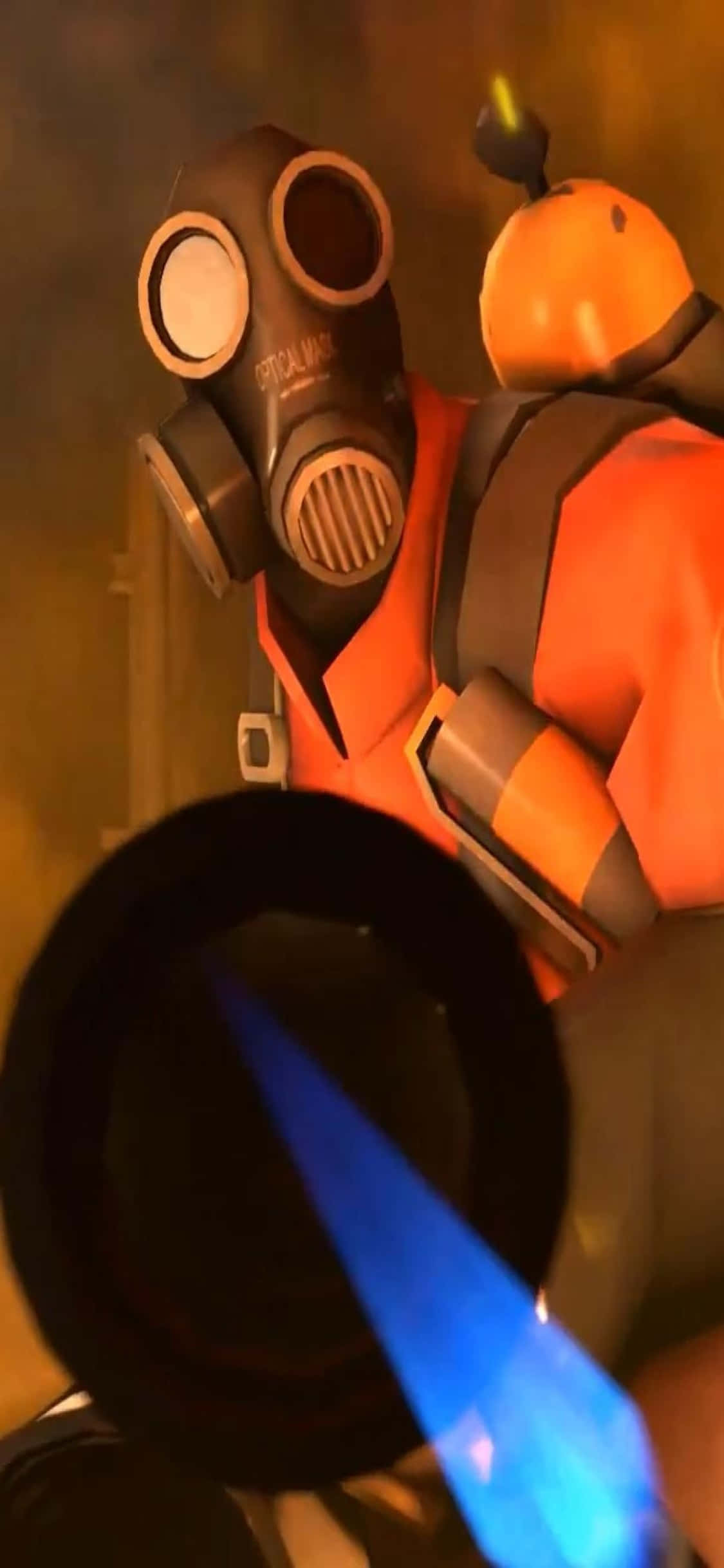 Fondo iPhone Xs Tf2 Pyro Apuntando su Lanzallamas Fondos de pantalla