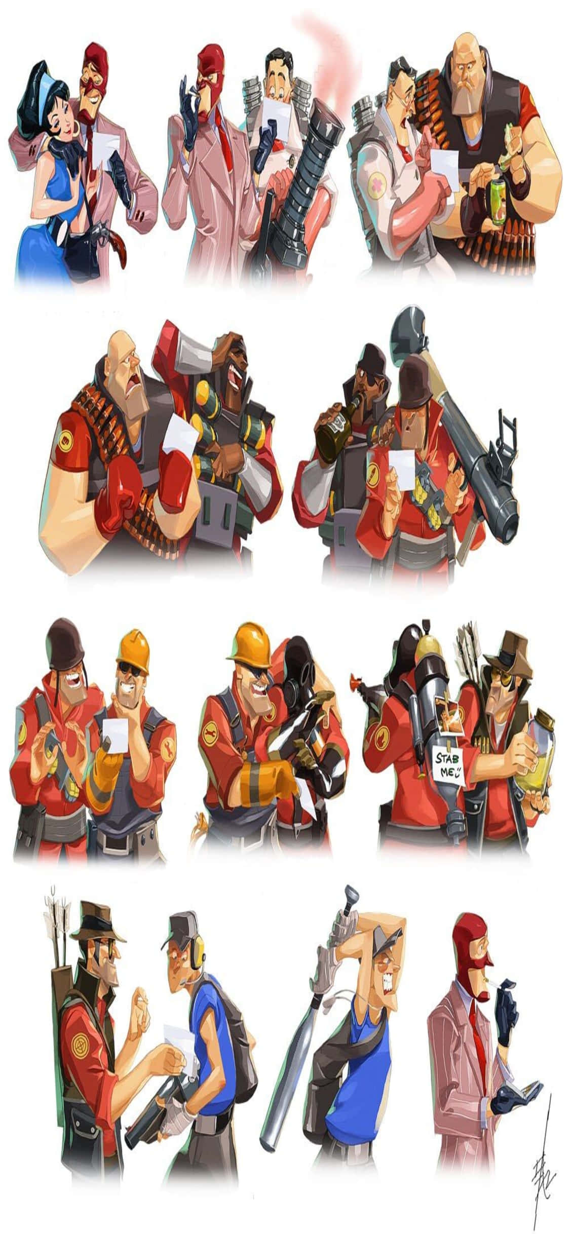 Fondo iPhone Xs TF2 Varios Pósters de Fanart Fondos de pantalla