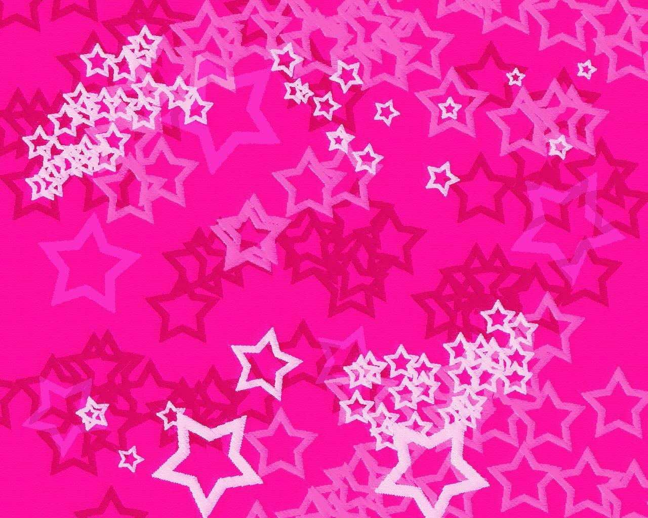 Fondo Kawaii Rosa con Estrellas Fondos de pantalla