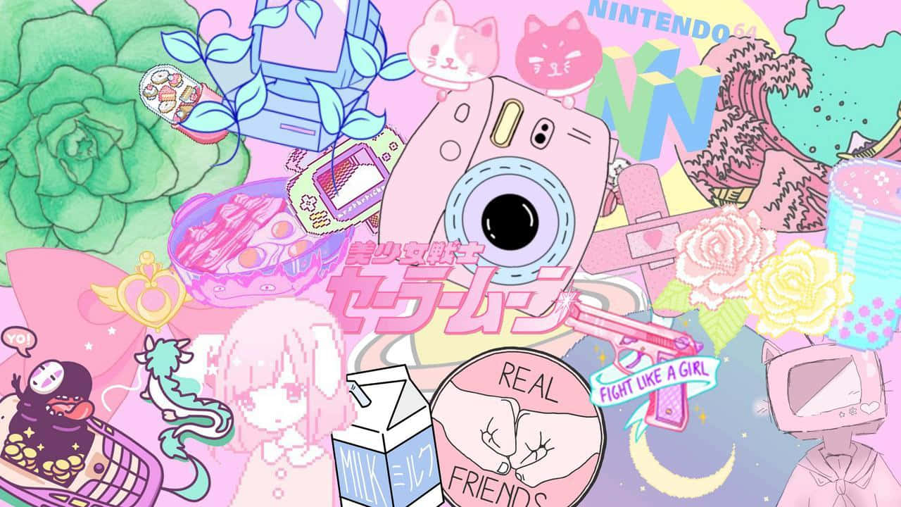Fondo Kawaii Rosa para un Ambiente Dulce Fondos de pantalla