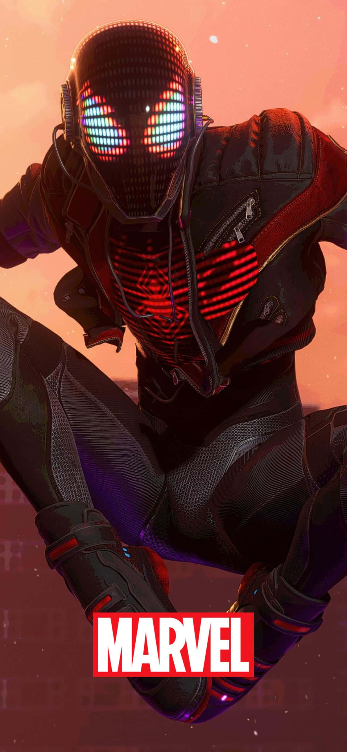 Fondo Marvel de Miles Morales con Audífonos para iPhone XS Fondos de pantalla