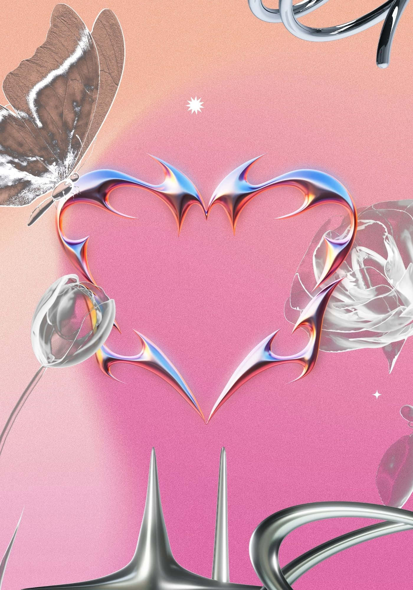Fondo metálico 3D con púas Fondos de pantalla