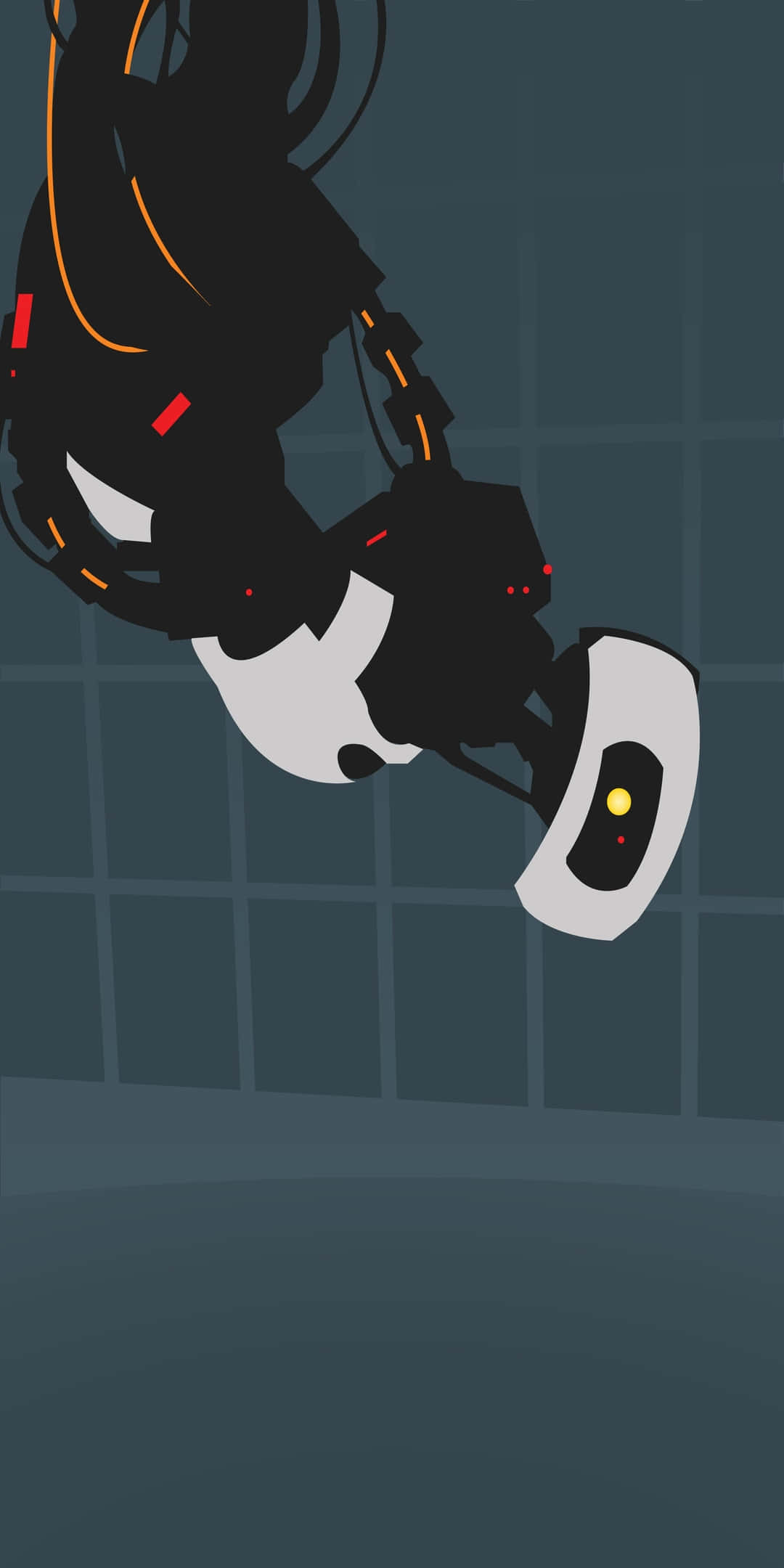 Fondo minimalista para Pixel 3 con dibujo fanart de GLaDOS Fondos de pantalla