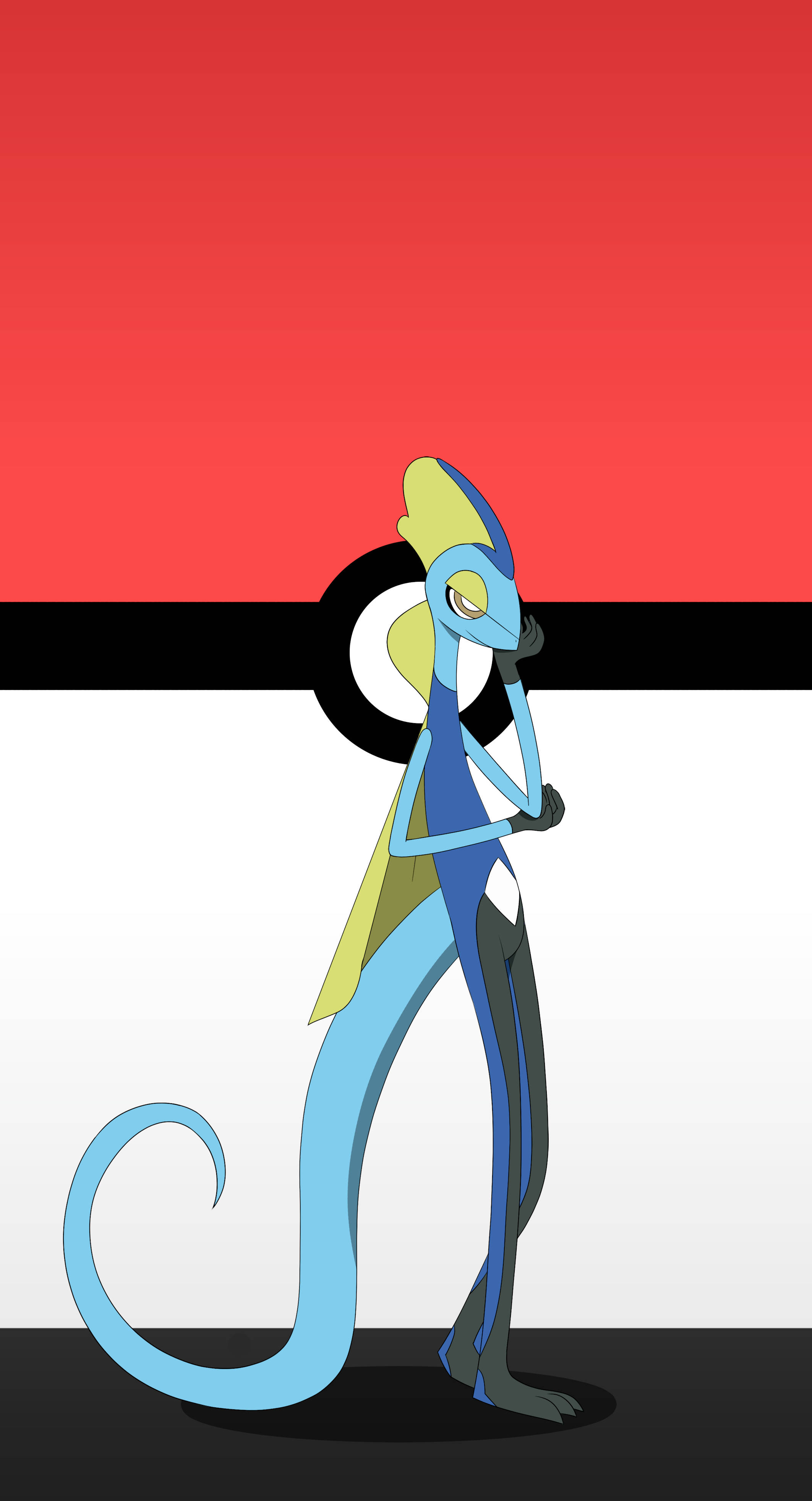 Fondo minimalista de Inteleon con Poké Ball. Fondos de pantalla