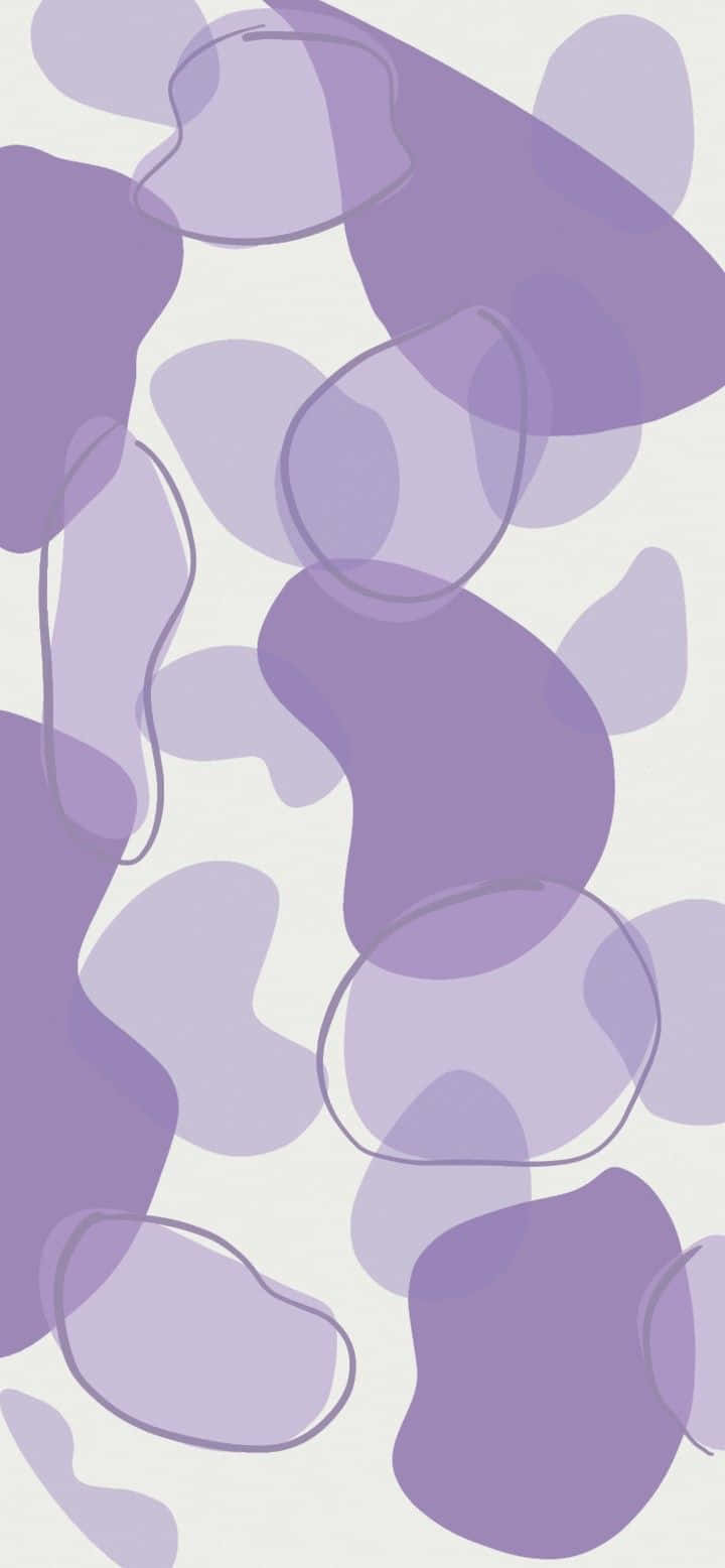 Fondo Morado Abstracto con Garabatos Estéticos Fondos de pantalla