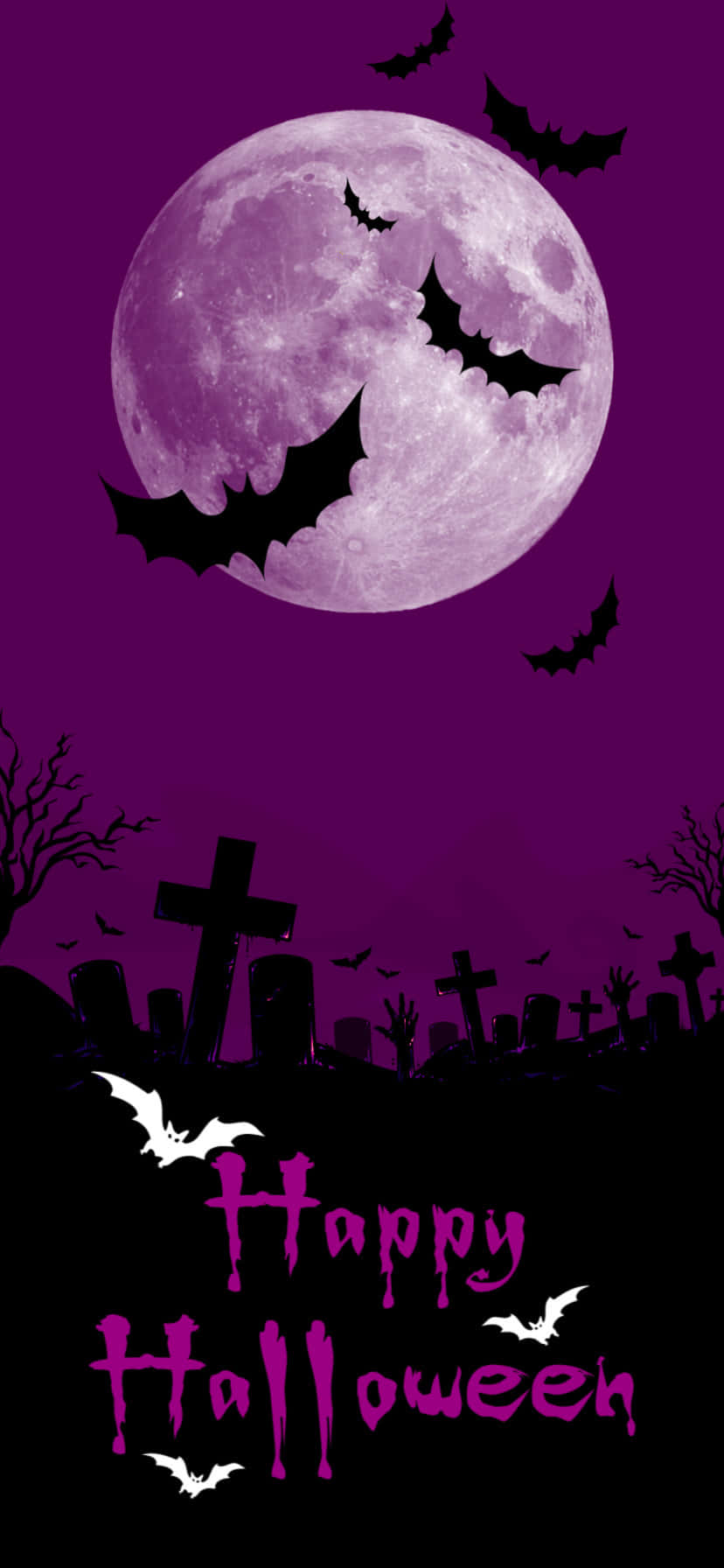 Fondo Halloween iPhone Púrpura Oscuro Fondos de pantalla