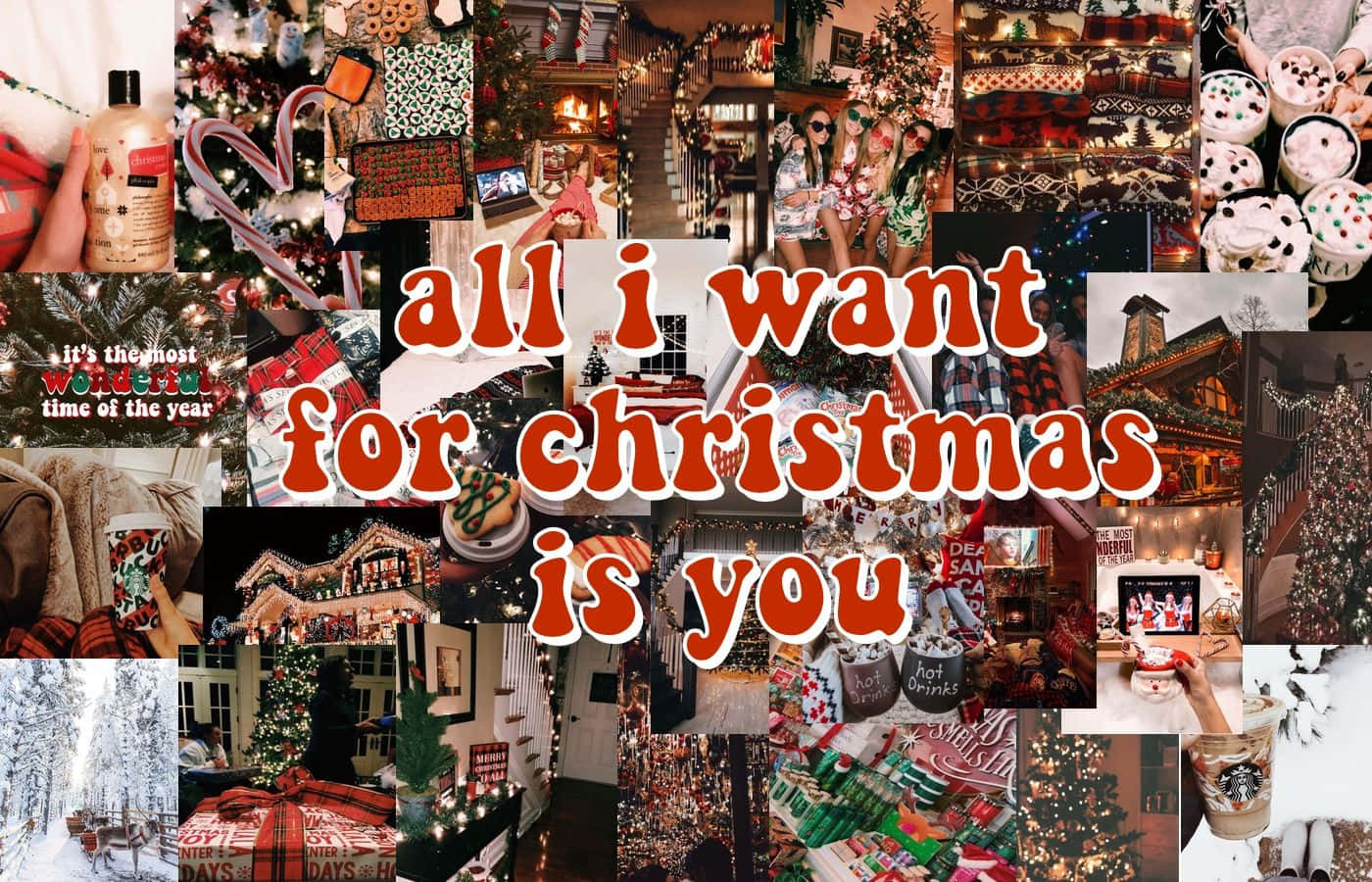 Fondo navideño collage estético para pantalla de bloqueo de laptop Fondos de pantalla