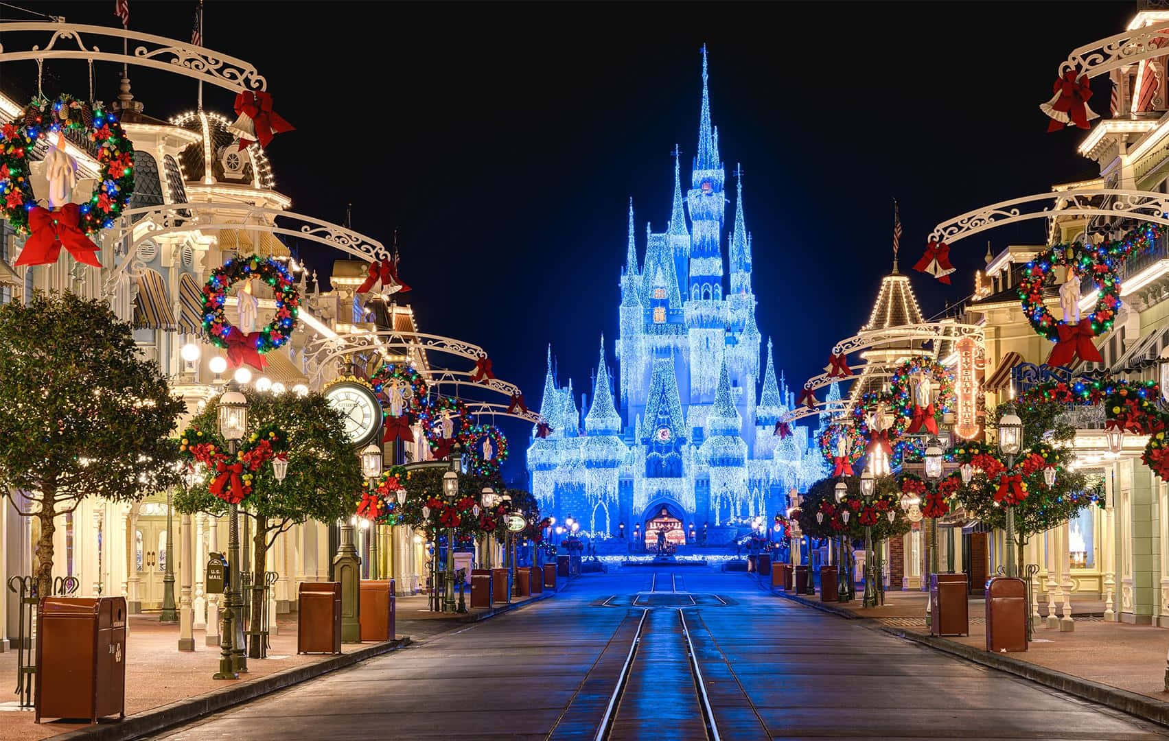 Fondo navideño de Zoom del Walt Disney World Resort Fondos de pantalla