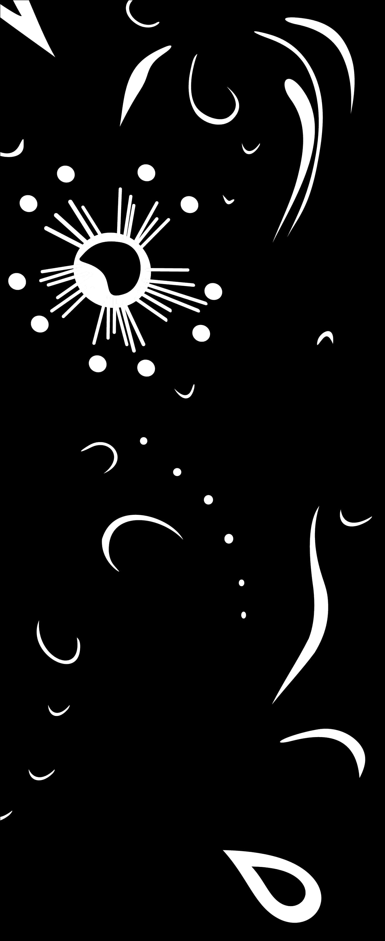 Fondo Negro Abstracto con Sol y Remolinos Fondos de pantalla