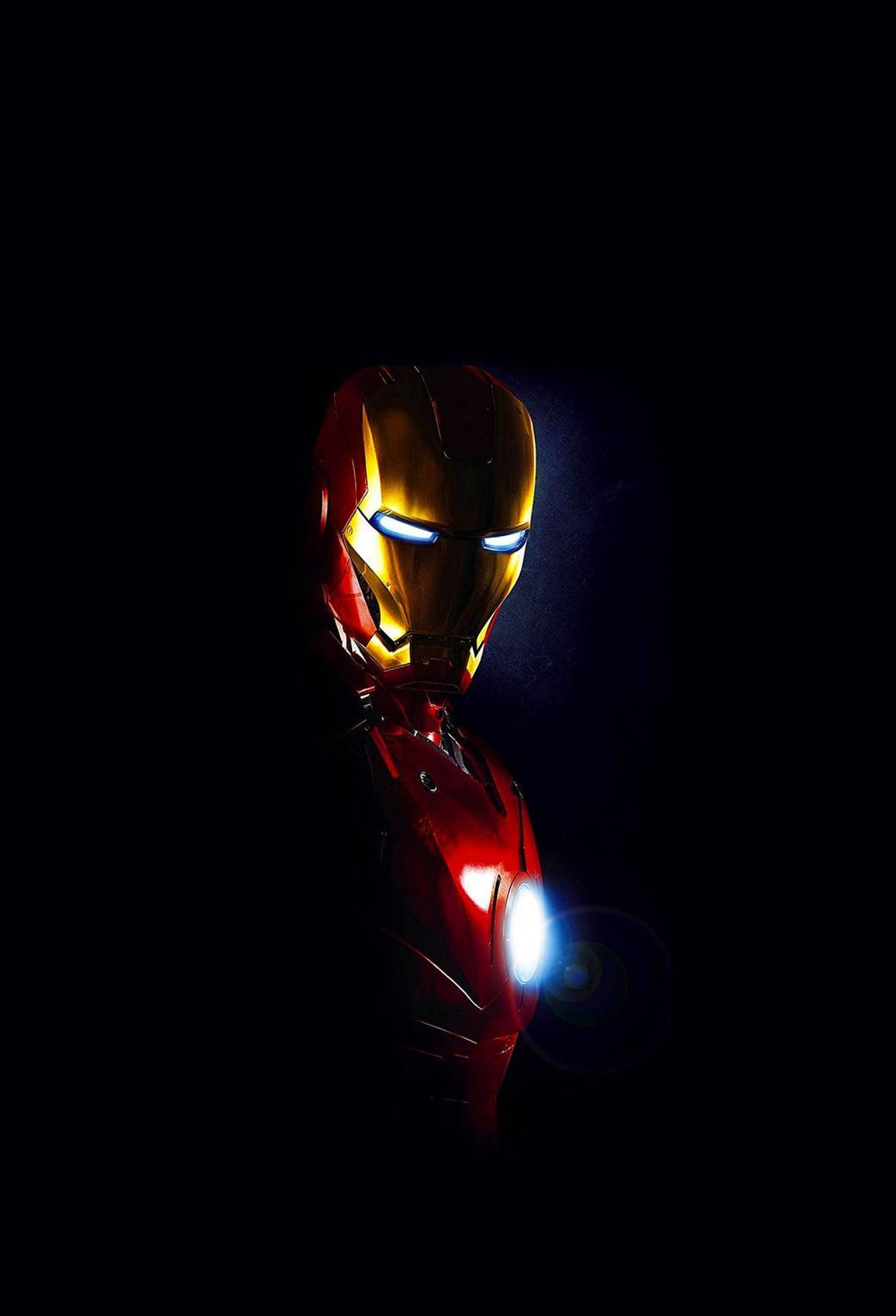 Fondo negro de Iron Man 4K para iPhone