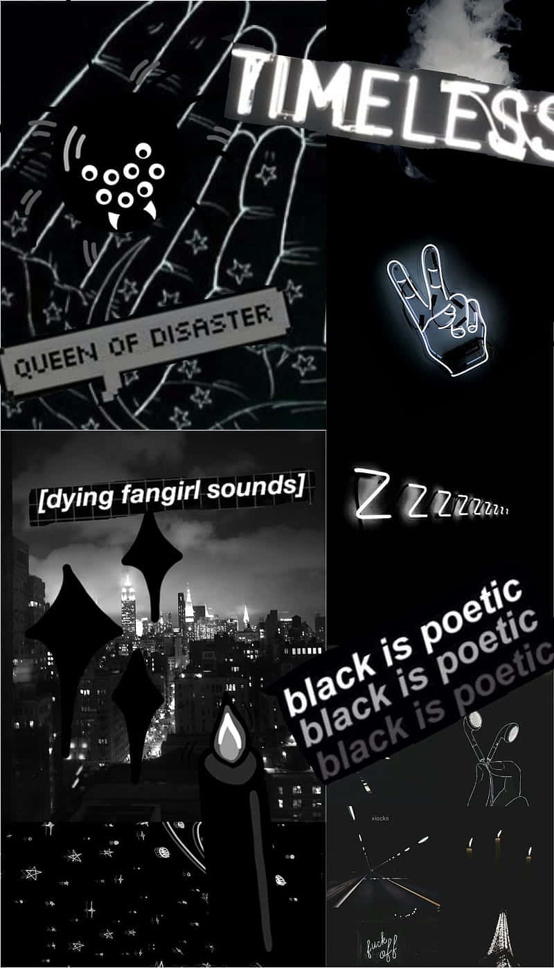 Fondo Negro Estético de Collage Gótico Fondos de pantalla