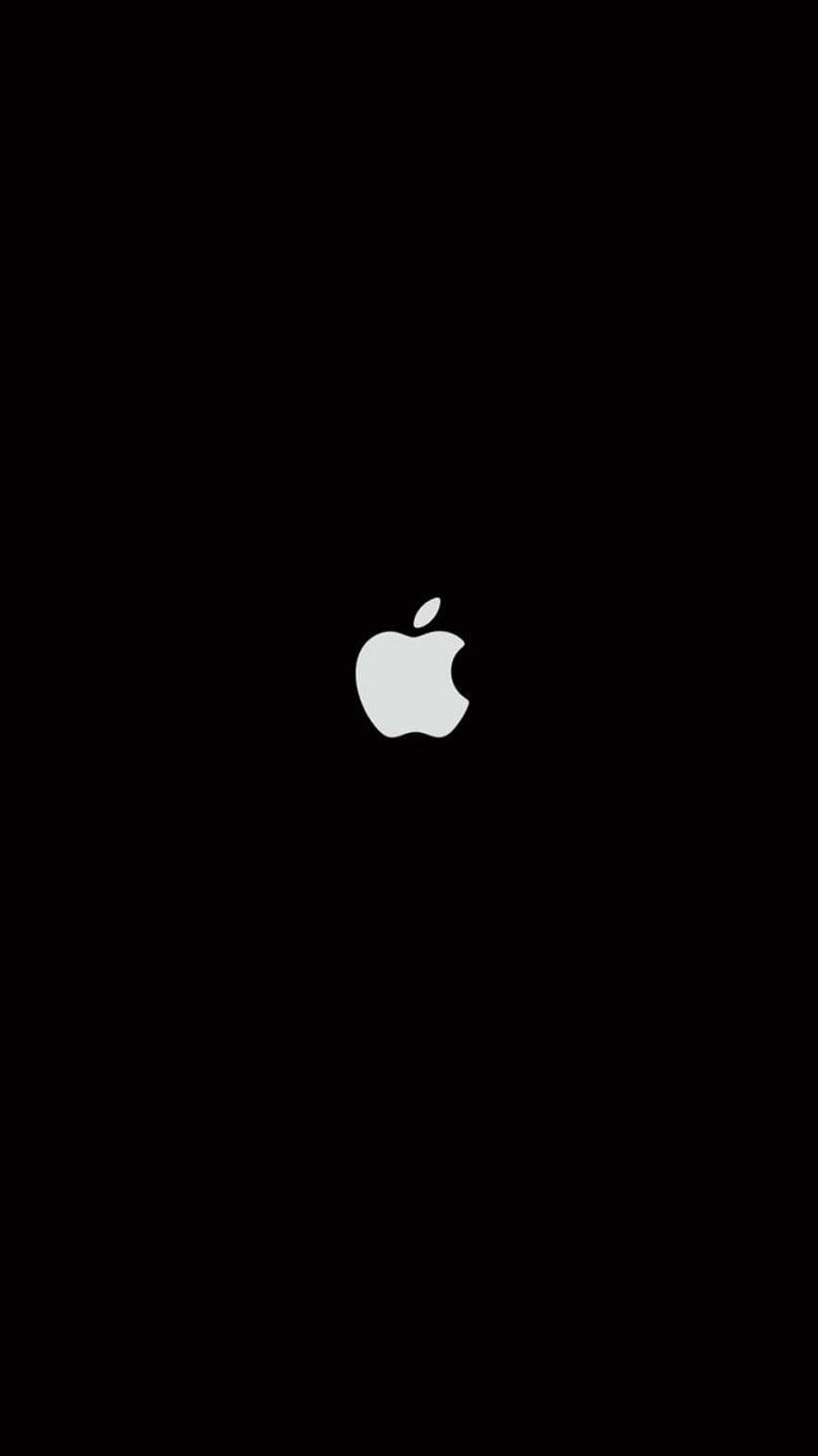 Fondo Negro Sencillo con Logo de Apple para iPhone Fondos de pantalla