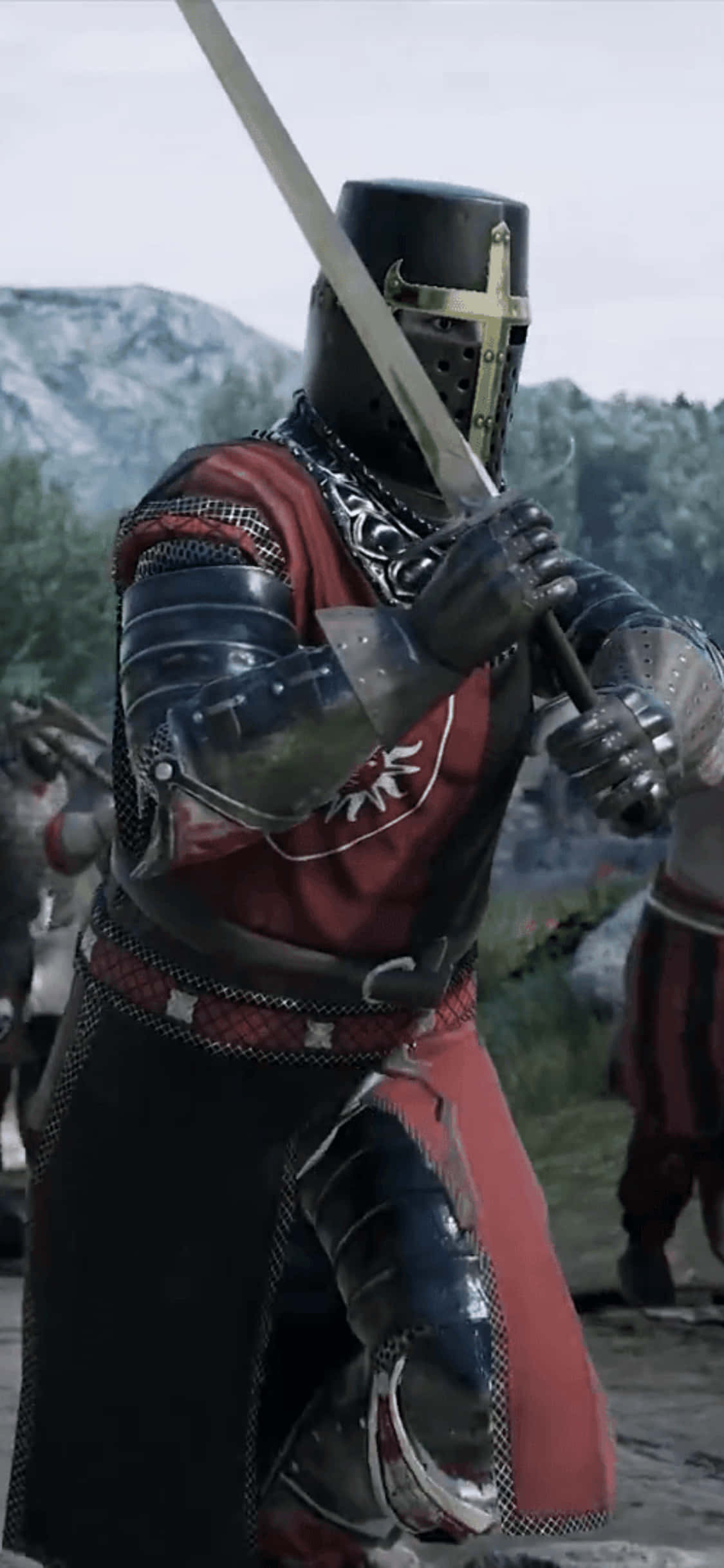 Fondo Negro y Rojo para iPhone Xs Mordhau Fondos de pantalla