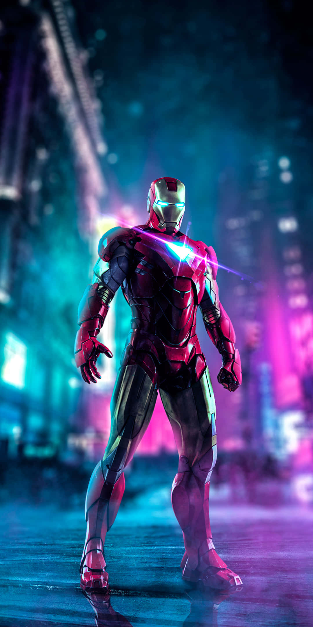 Fondo Neon de Iron Man para Pixel 3 Fondos de pantalla