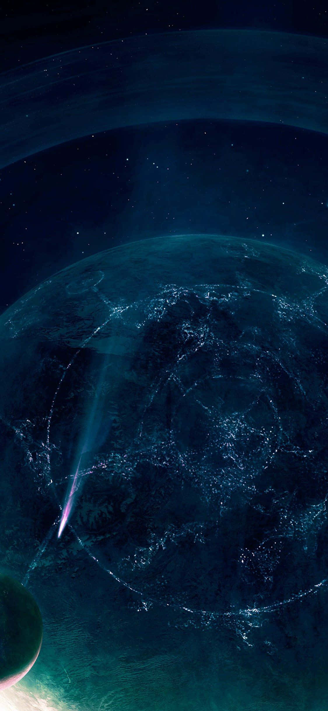 Fondo OLED de Planeta Líquido para iPhone XS Fondos de pantalla