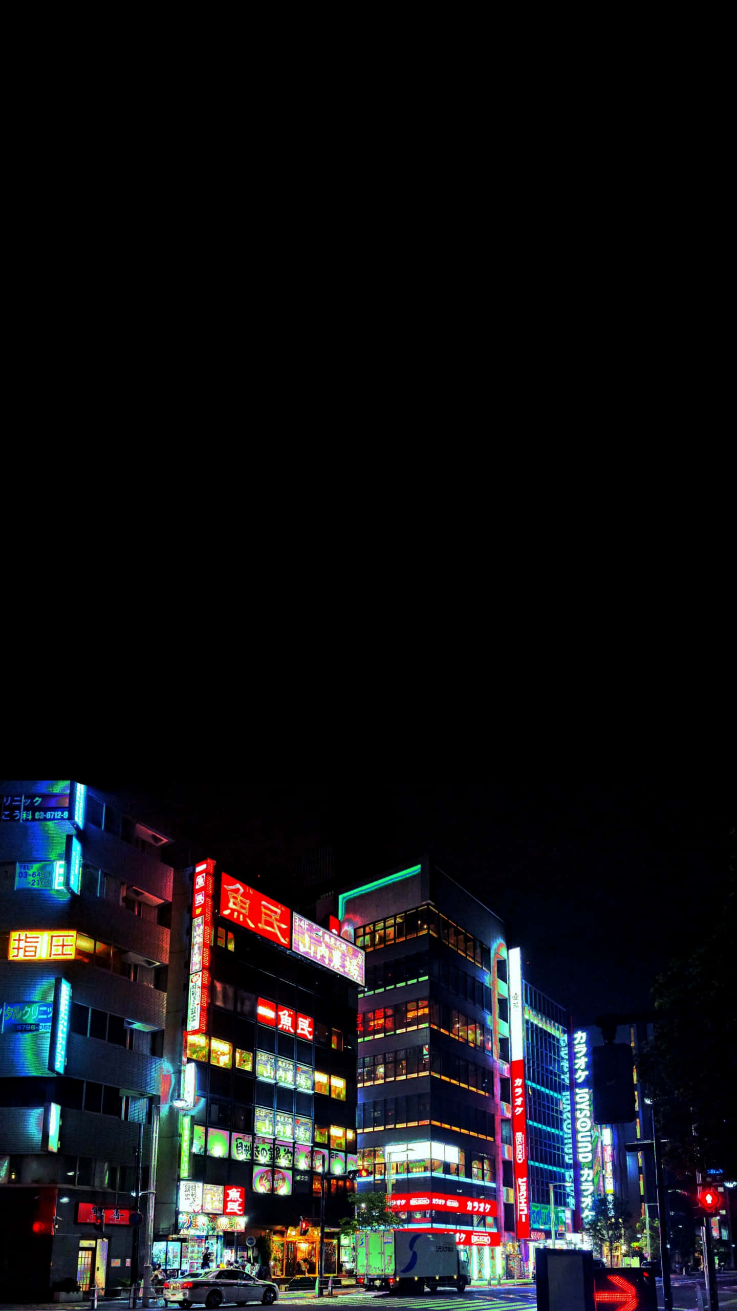 Fondo OLED HD de Tokio de Noche Fondos de pantalla