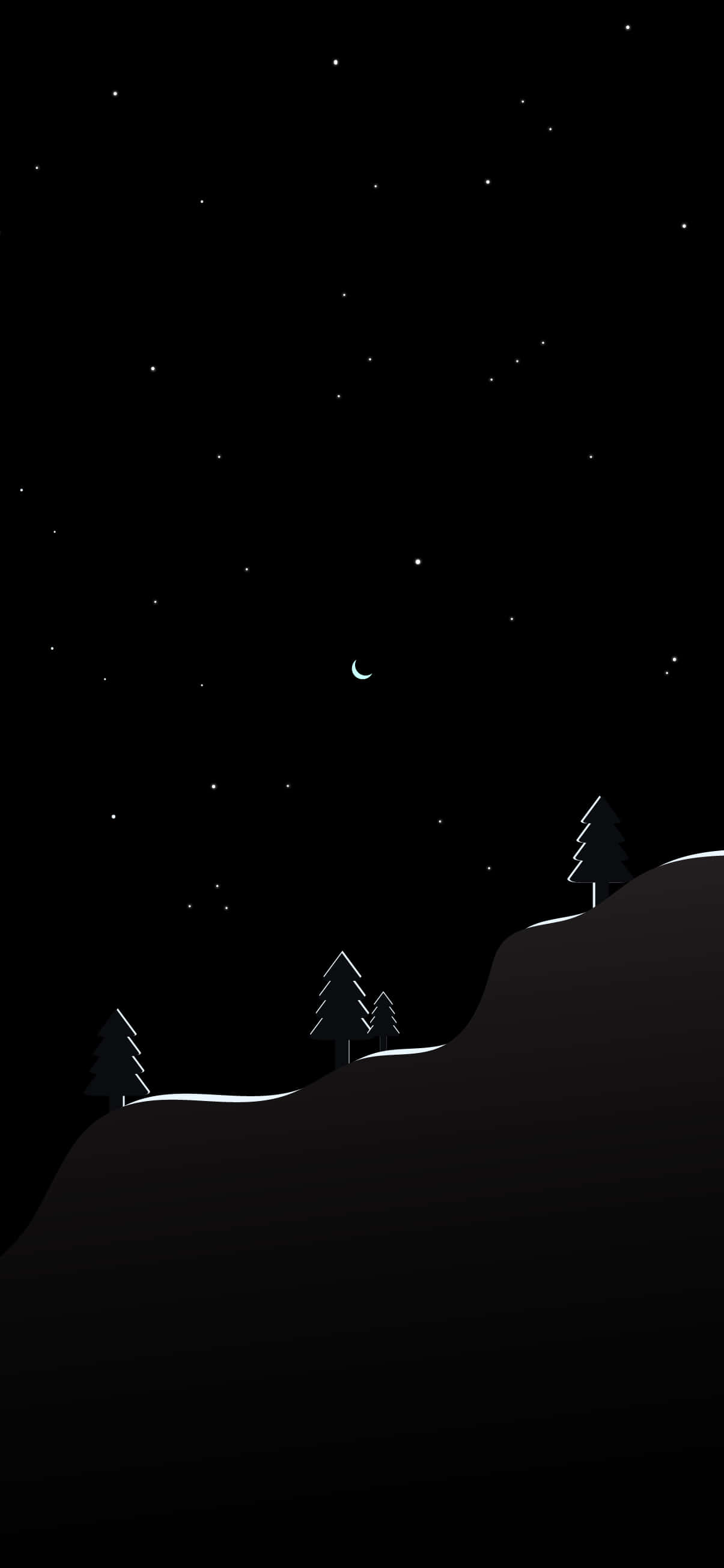 Fondo OLED minimalista de montaña para Pixel 3 Fondos de pantalla