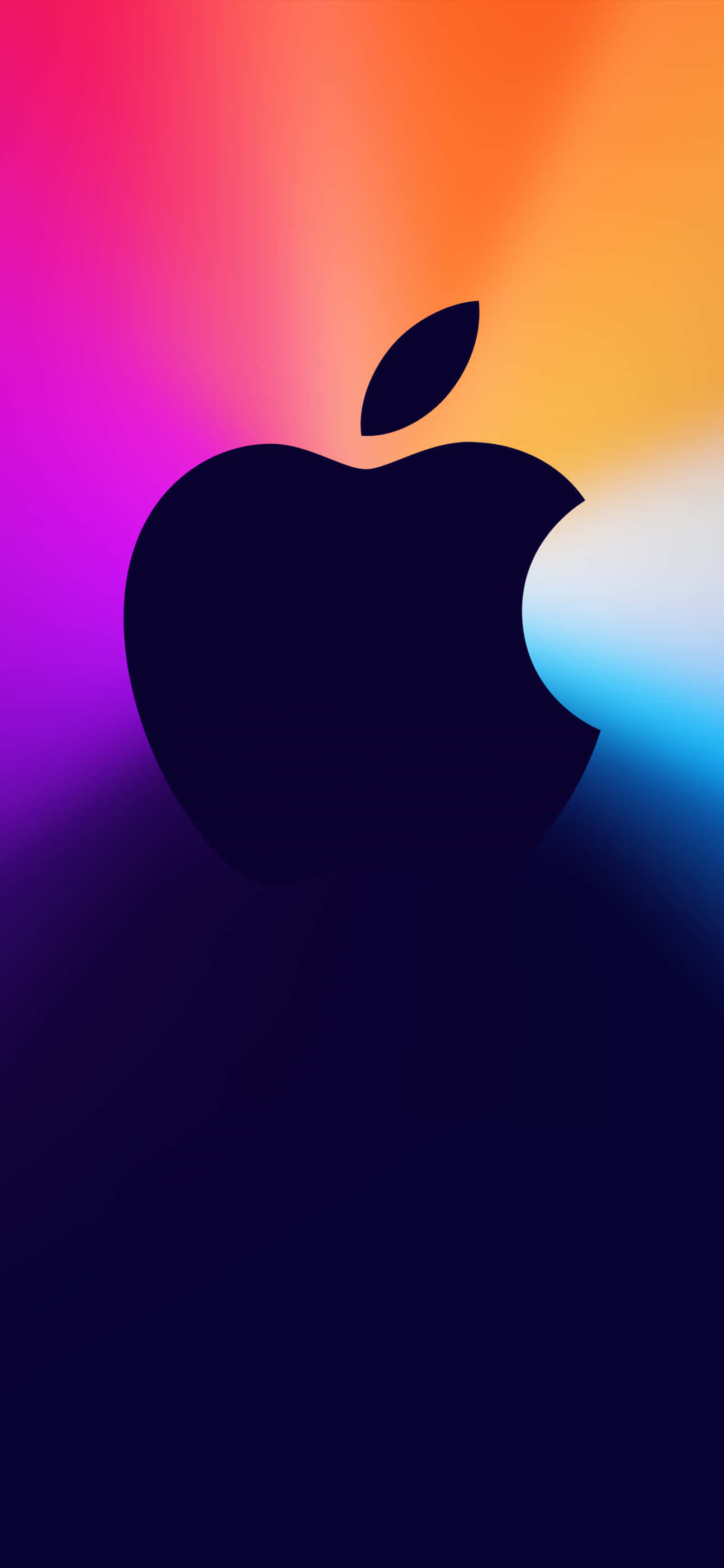 Fondo oscuro azul con logo de Apple Pixel 3 Fondos de pantalla