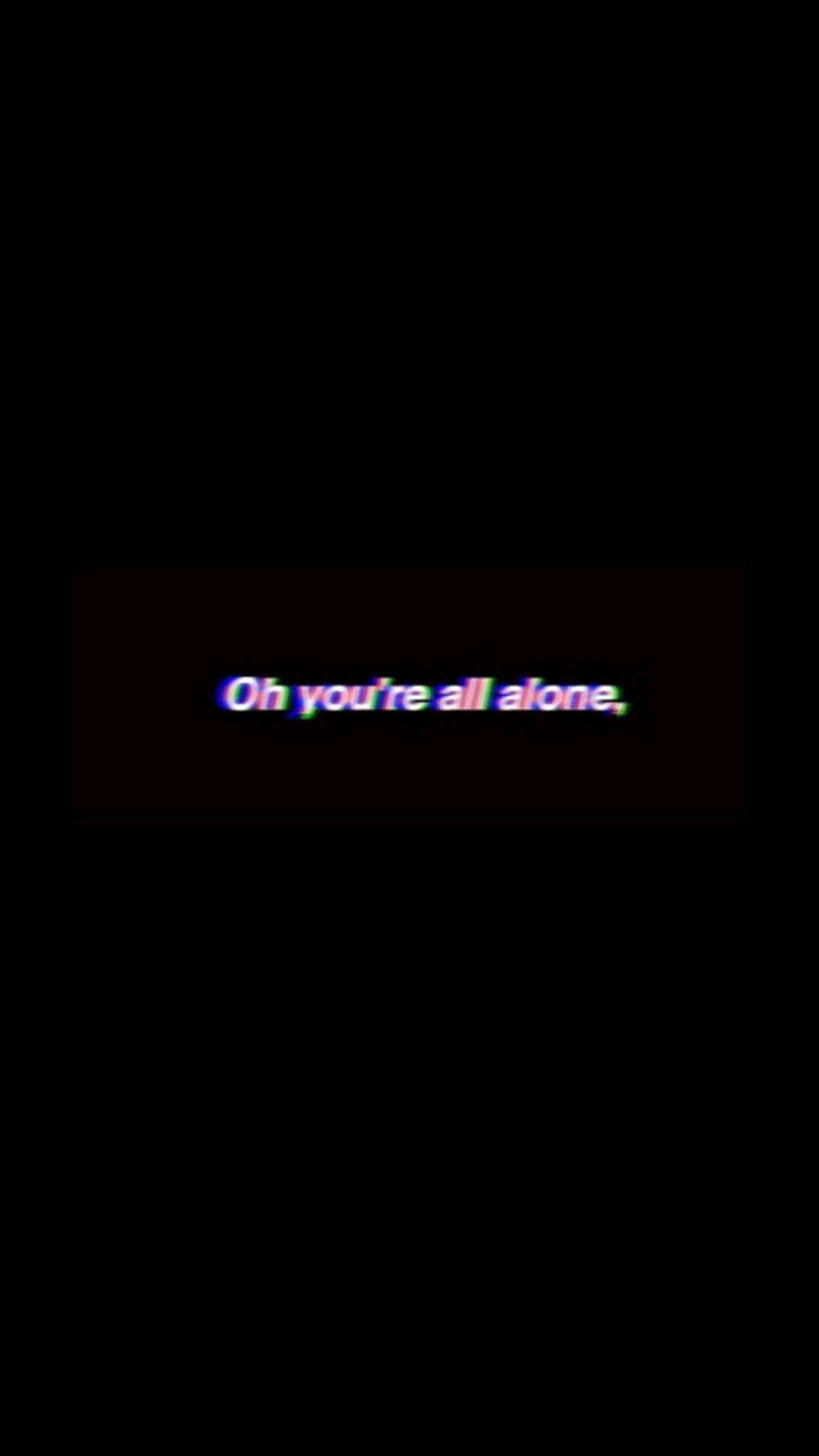 Fondo oscuro psicodélico con frase sobre la soledad Fondos de pantalla