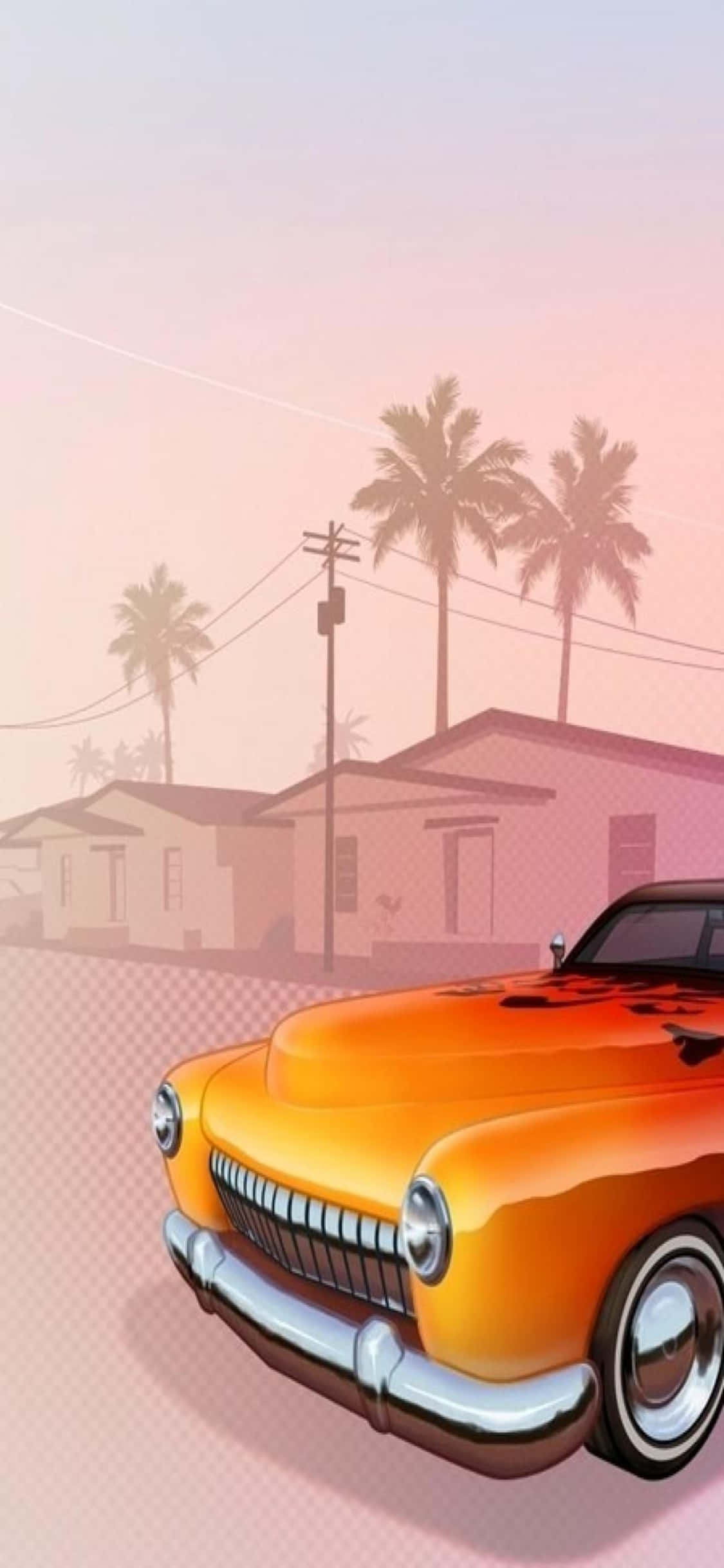 Fondo para iPhone X de Grand Theft Auto V con coche Fondos de pantalla
