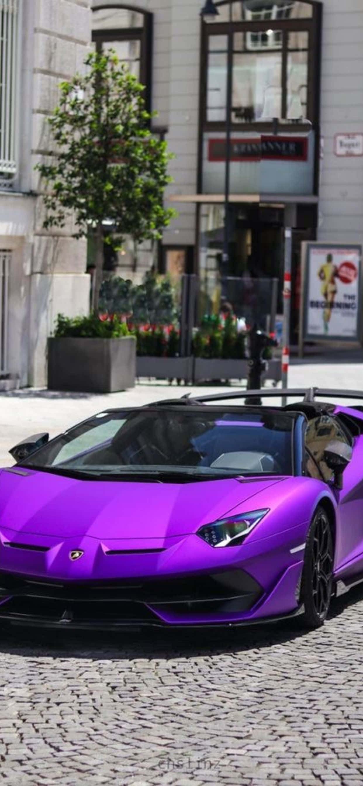 Fondo para iPhone XS Max con Lamborghini Aventador Morado Fondos de pantalla