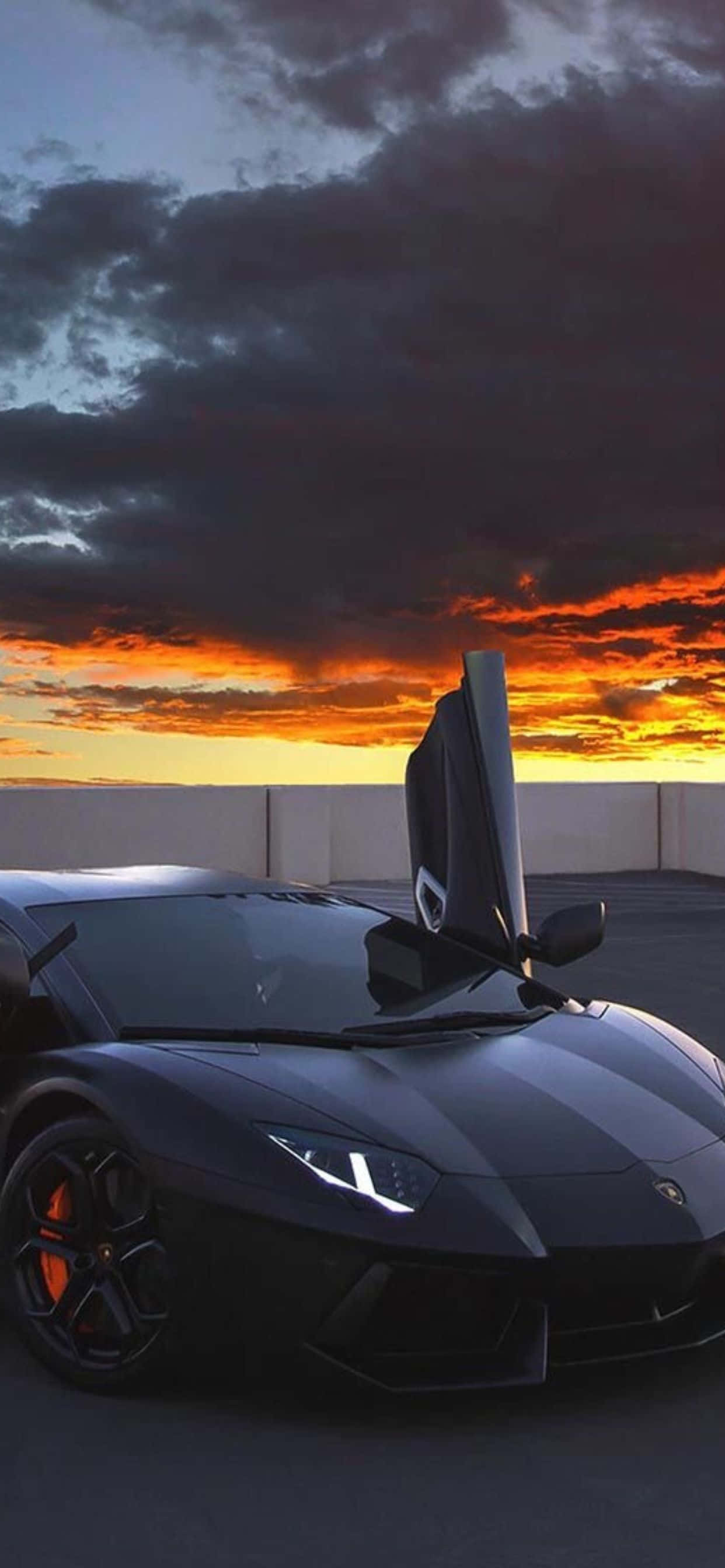 Fondo para iPhone XS Max con Lamborghini Aventador Negro Fondos de pantalla